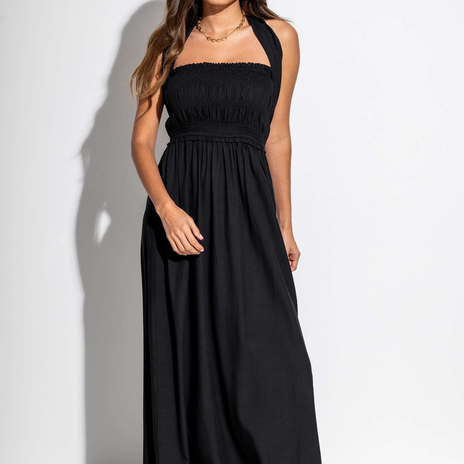 Pour Moi Women's Zoey Multiway Shirred Maxi Beach Dress - 18 - Black - Available at M&S