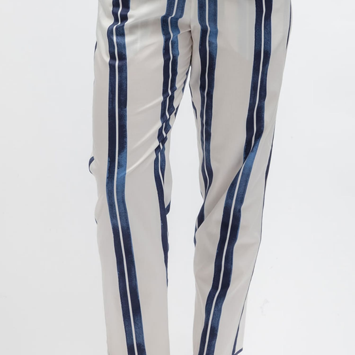 Cyberjammies Women's Cotton Modal Striped Pyjama Bottoms - 12 - Navy Mix - Available at M&S
