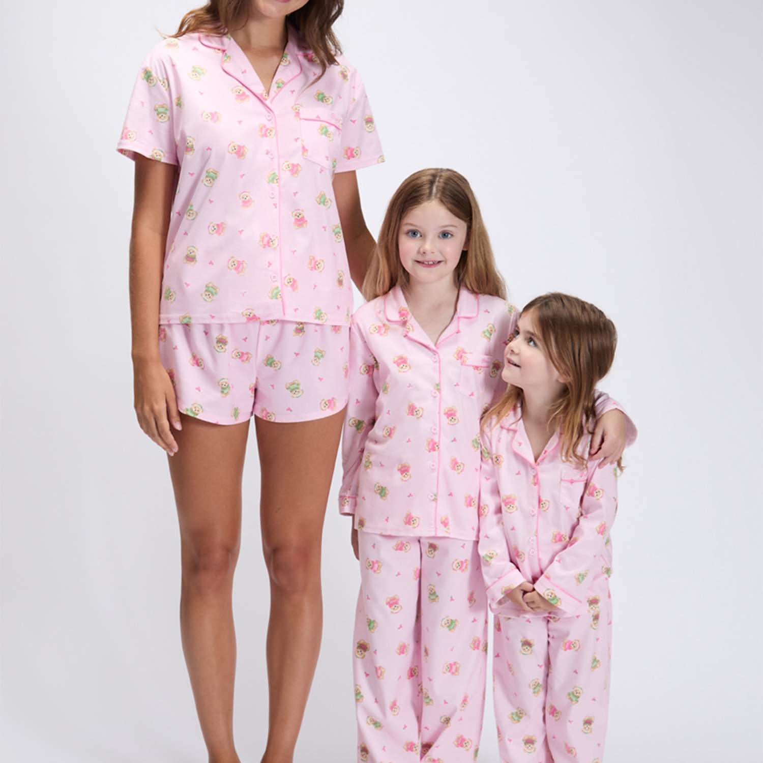 Boux Avenue Girls Fleece Teddy Bear Pyjamas in a Bag (2-12 Yrs) - 7-8 Years - Pink Mix - Available at M&S