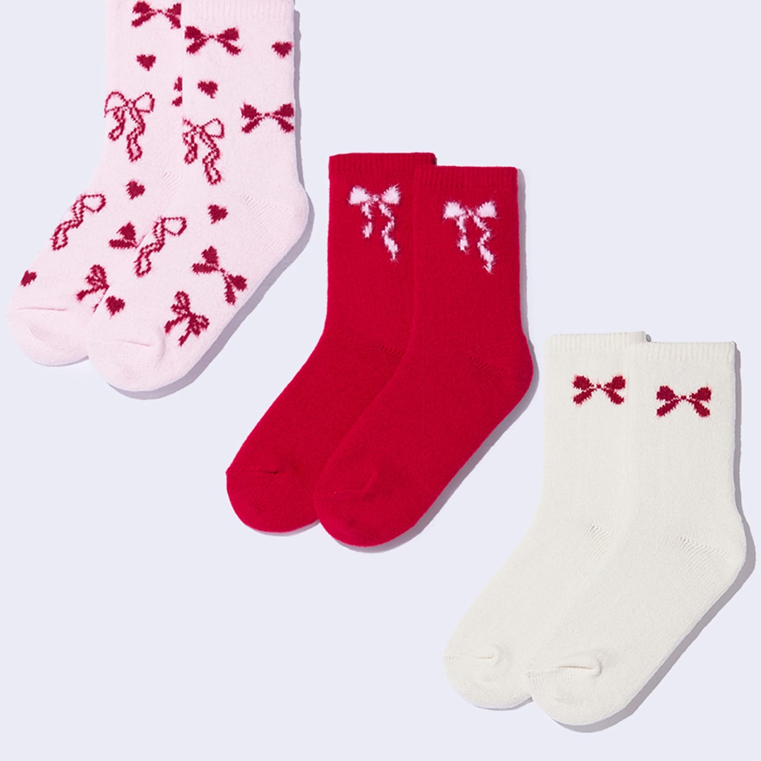 Boux Avenue Women's 3 Pack Patterned Fluffy Socks - Multi - Available at M&S