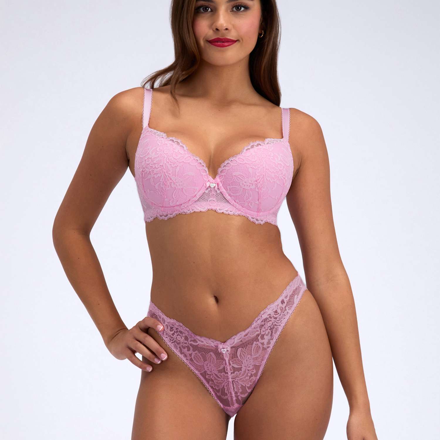 Boux Avenue Women's Billie Lace Balconette Bra - 38E - Blush - Available at M&S