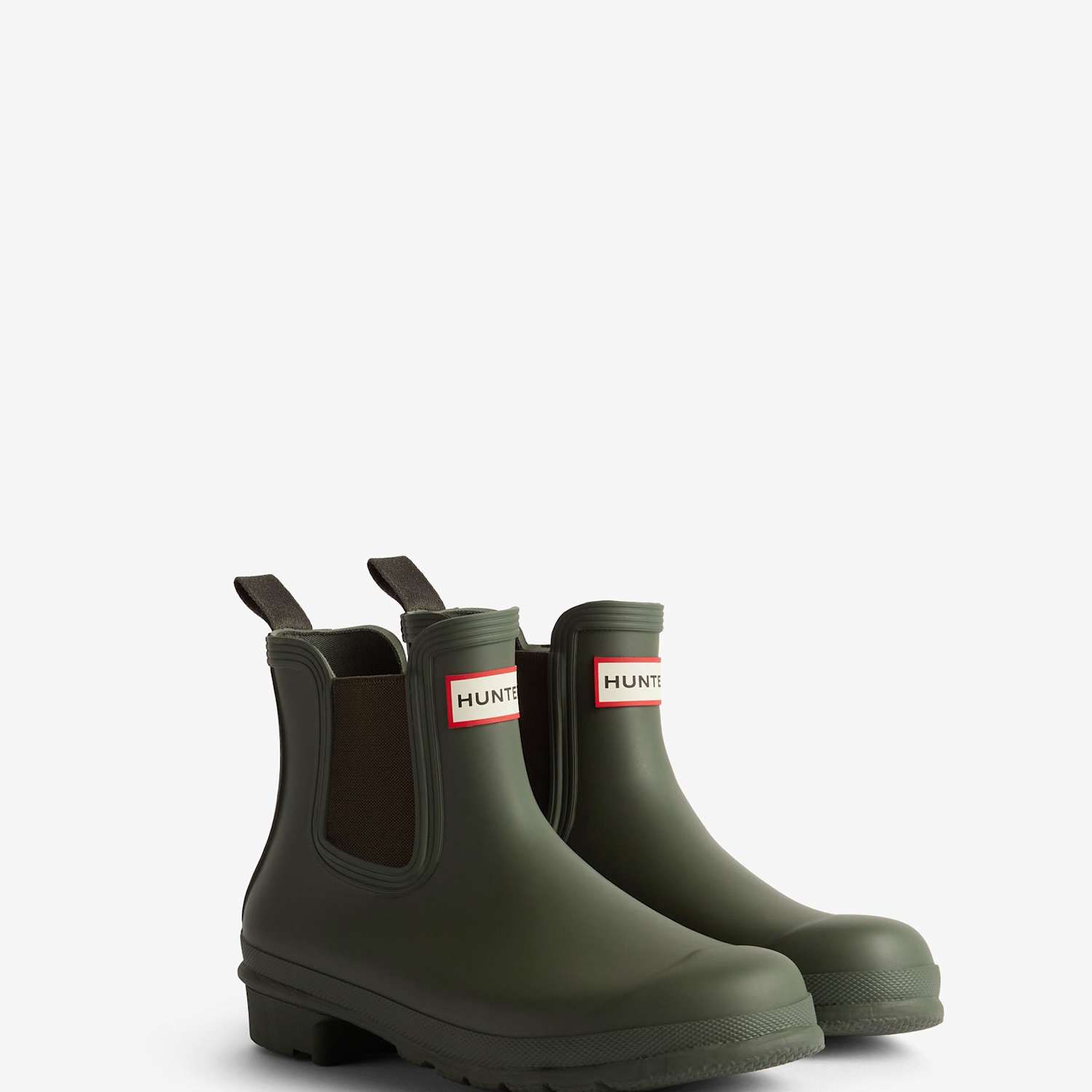 Hunter Women's Flat Wellington Boots - 3 - Olive - Available at M&S