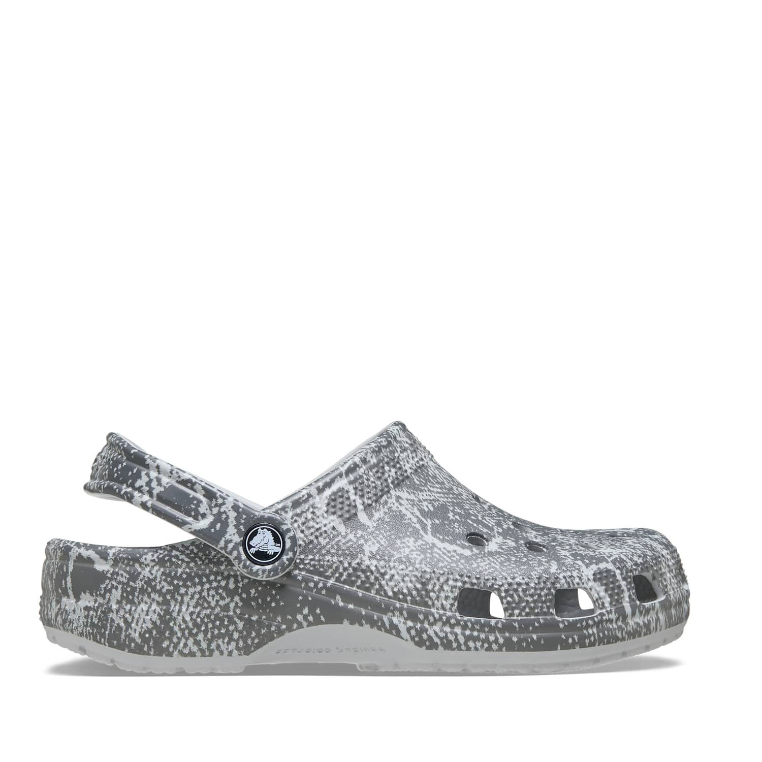 Crocs Women's Classic Pop Animal Print Flat Clogs - 7 - Grey - Available at M&S