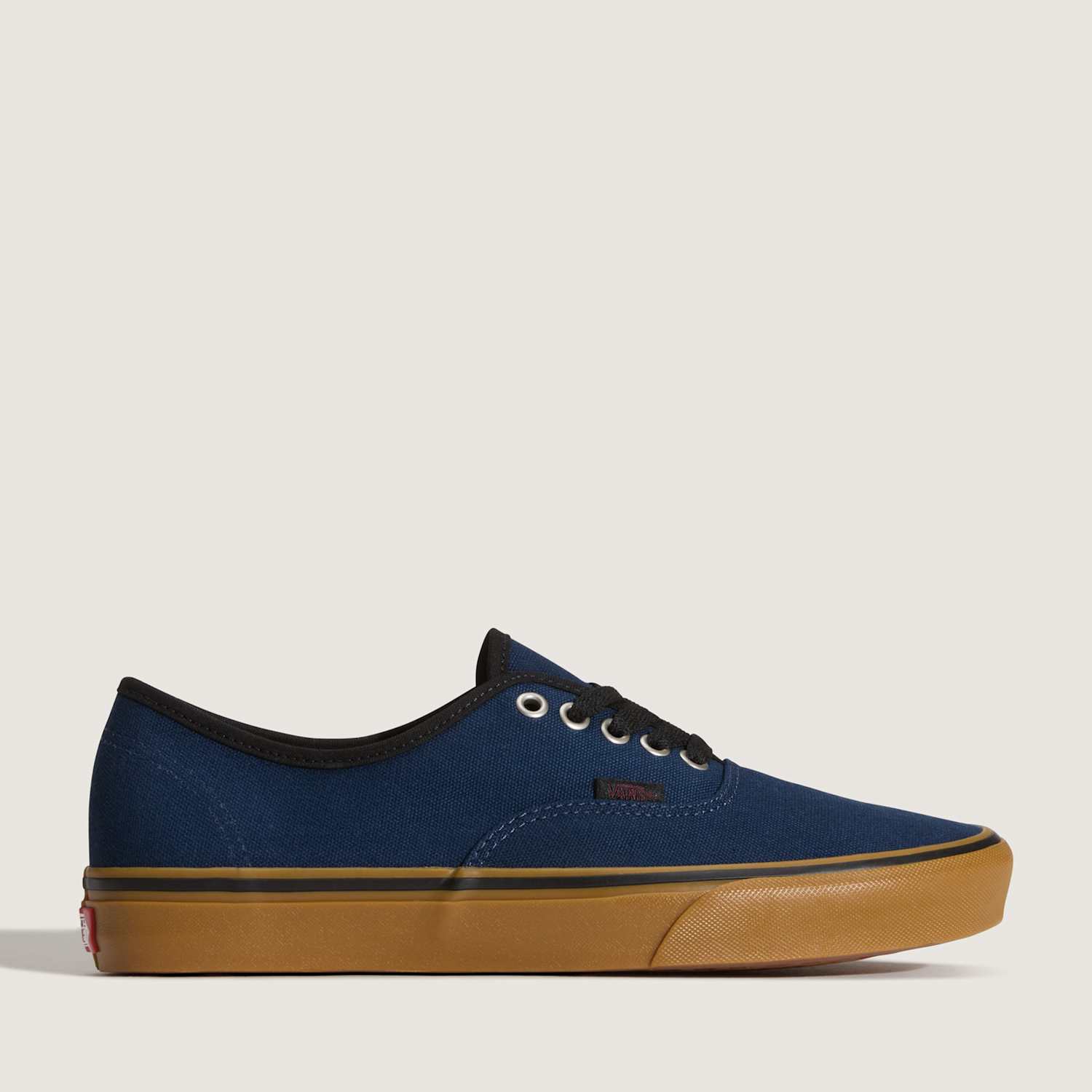 Vans Men's Authentic Canvas Lace Up Trainers - 8 - Medium Blue - Available at M&S