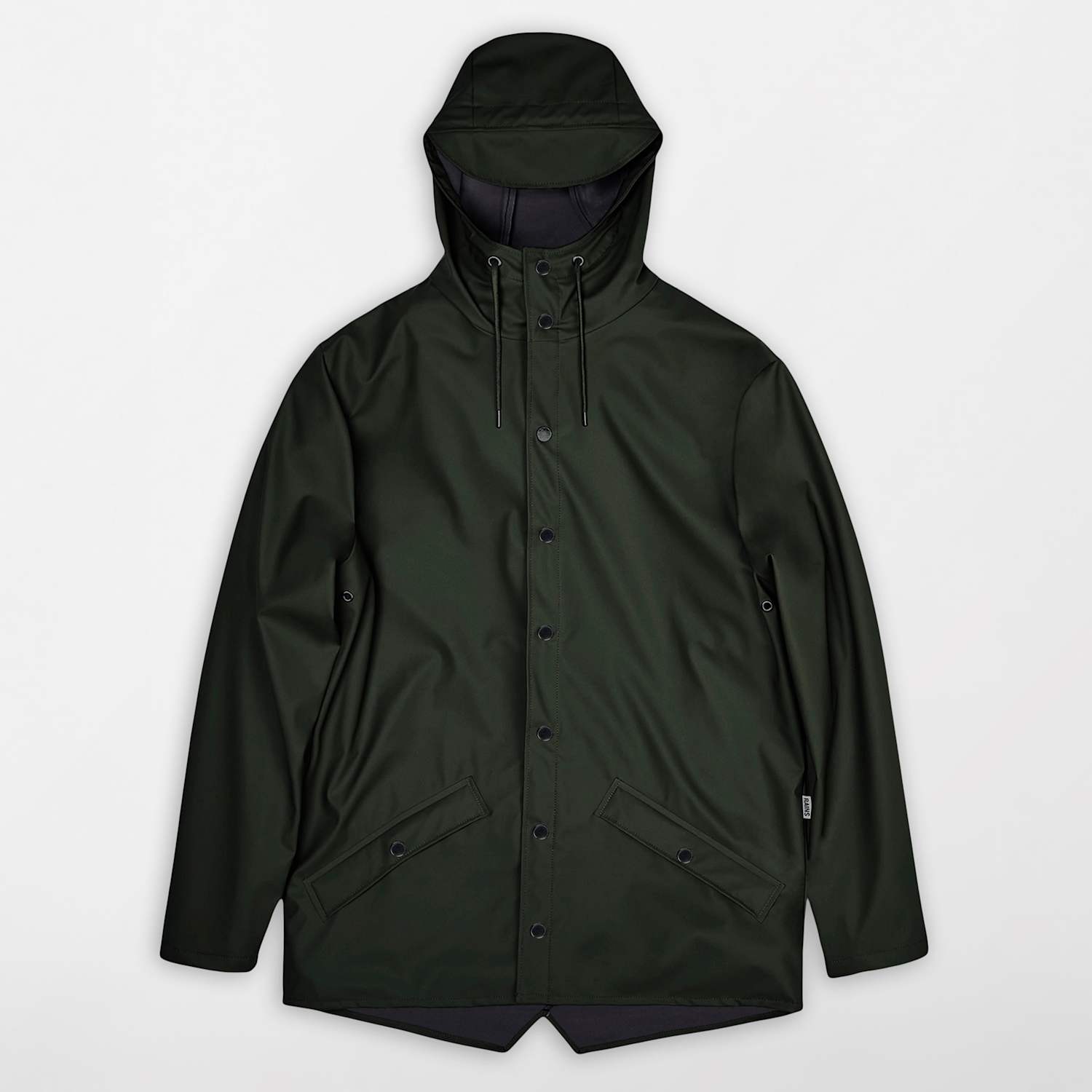 Rains Waterproof Hooded Rain Jacket - M - Dark Green - Available at M&S