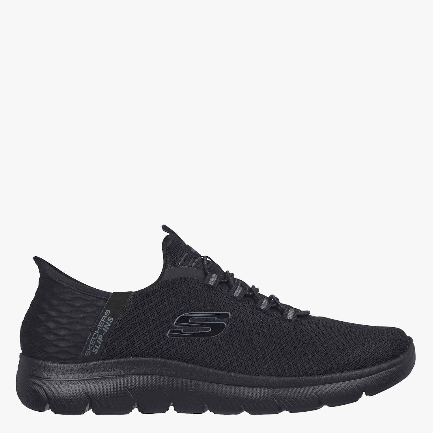 Skechers Men's Summits High Range Slip-ins Trainers - 10 - Black/Black - Available at M&S