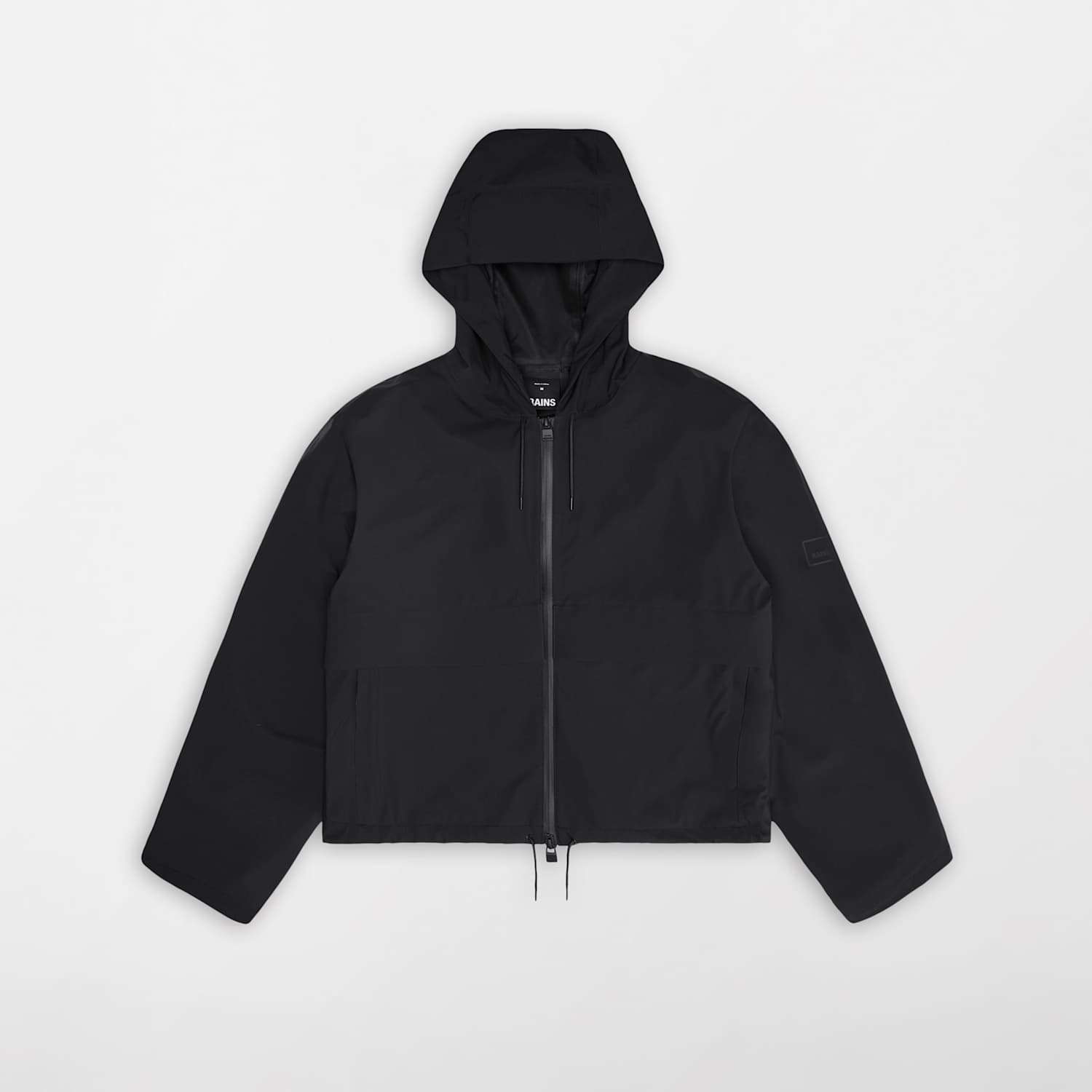 Rains Women's Suva Waterproof Hooded Cropped Rain Jacket - Medium - Black - Available at M&S