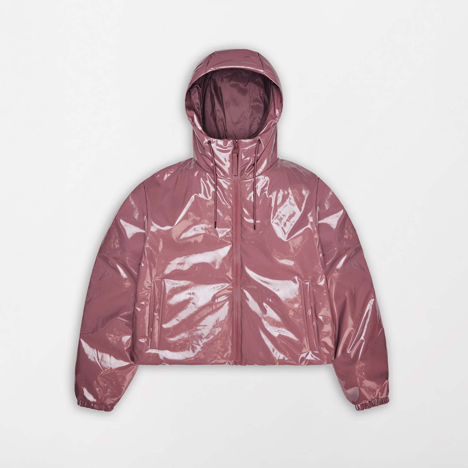 Rains Women's Lohja Waterproof Cropped Rain Jacket - Medium - Dark Pink - Available at M&S
