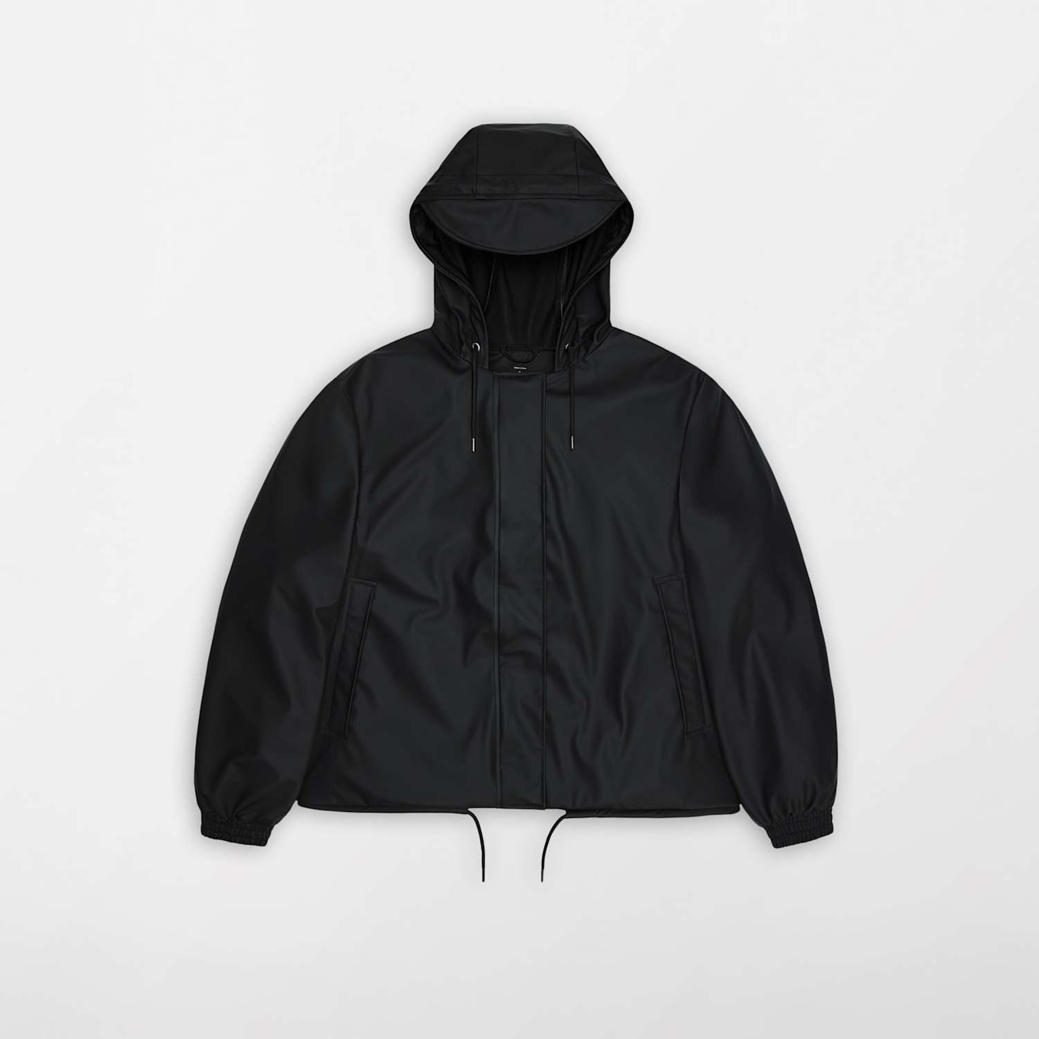 Rains Women's String Waterproof Hooded Cropped Jacket - Large - Black - Available at M&S