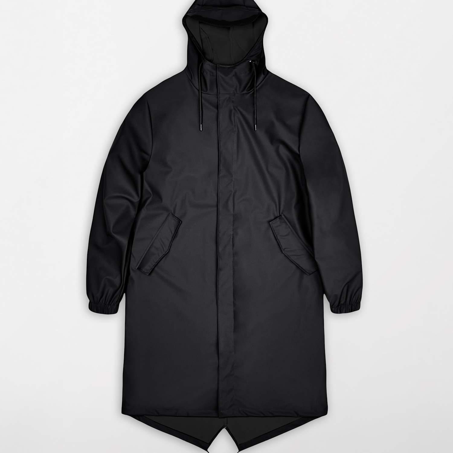 Rains Women's Fishtail Waterproof Hooded Longline Parka - Large - Black - Available at M&S