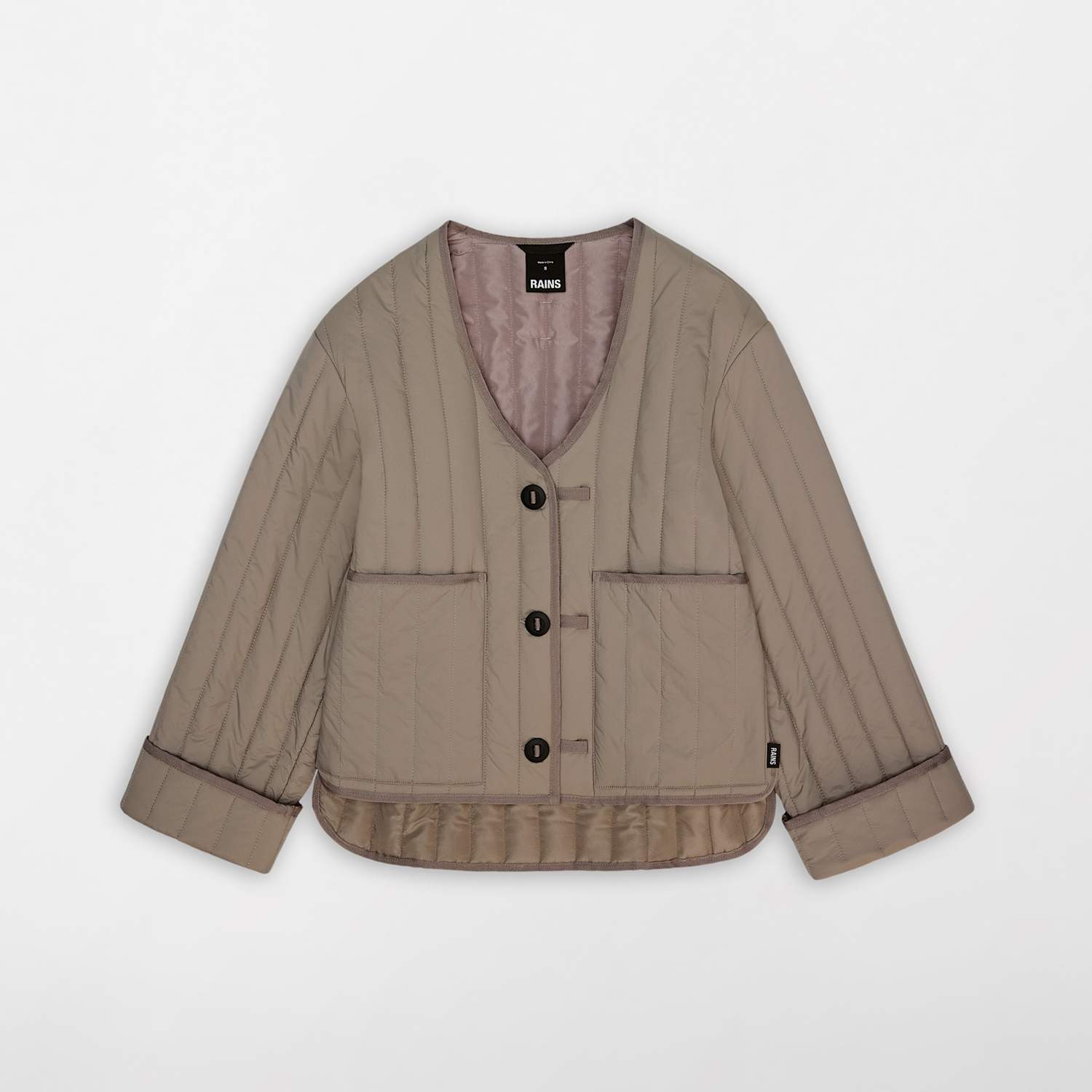 Rains Women's Banja Quilted Liner Jacket - Large - Beige - Available at M&S