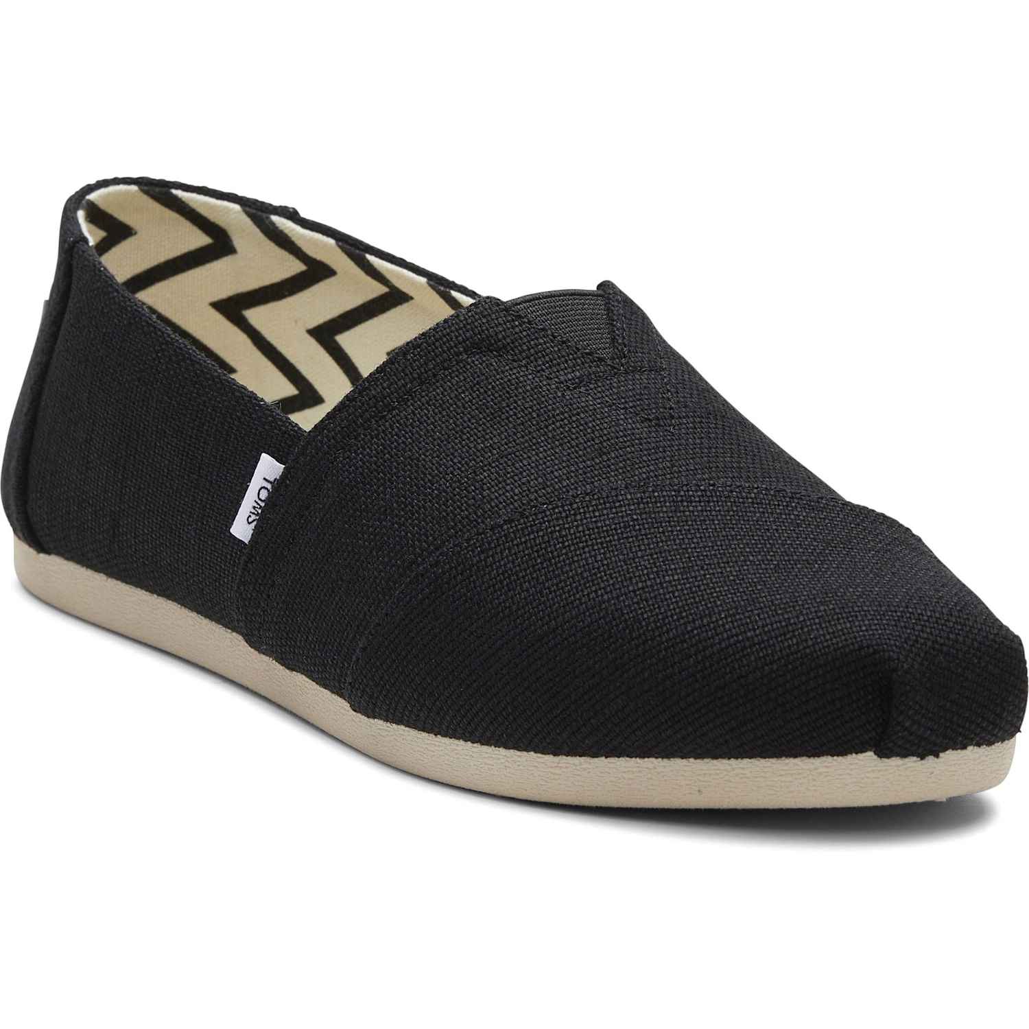 Toms Women's Canvas Flat Espadrilles - 6 - White/Black - Available at M&S