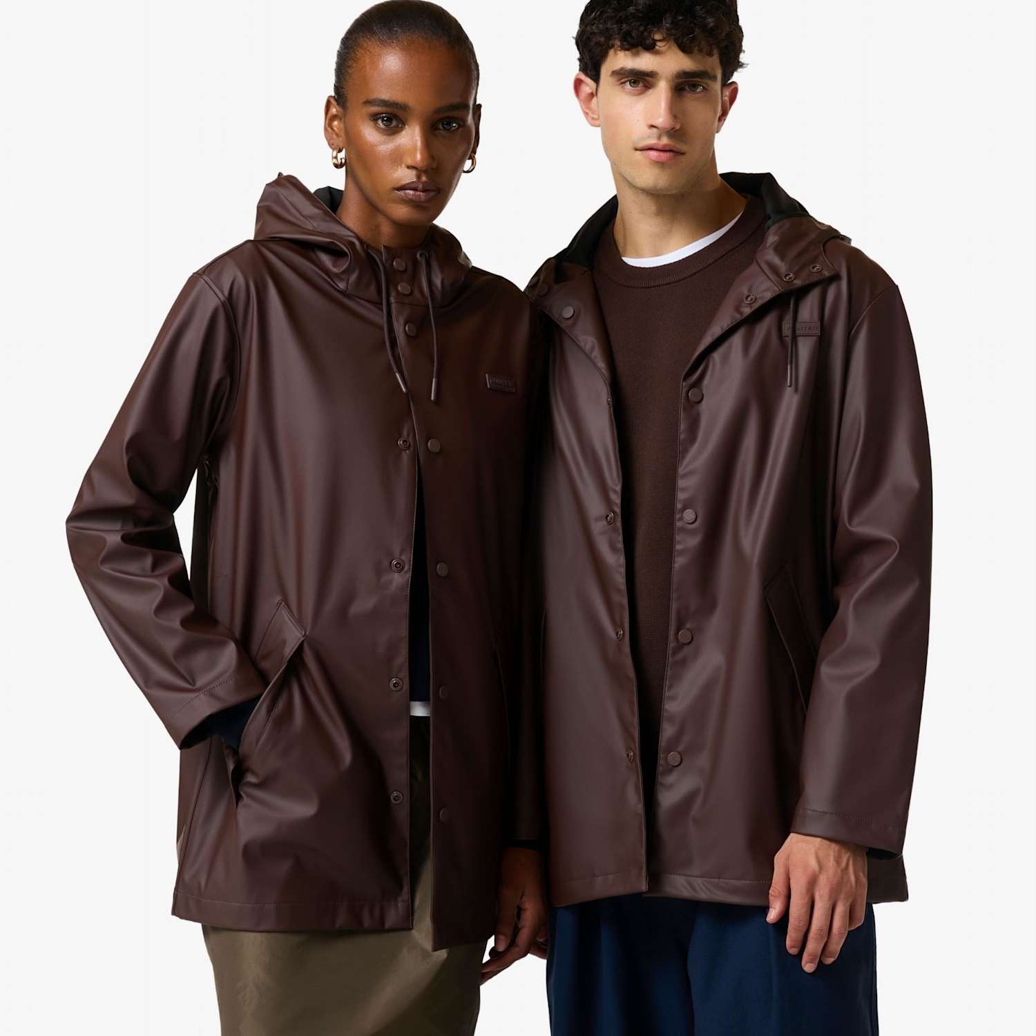 Hunter Men's Hooded Relaxed Fit Raincoat - Medium - Chocolate - Available at M&S