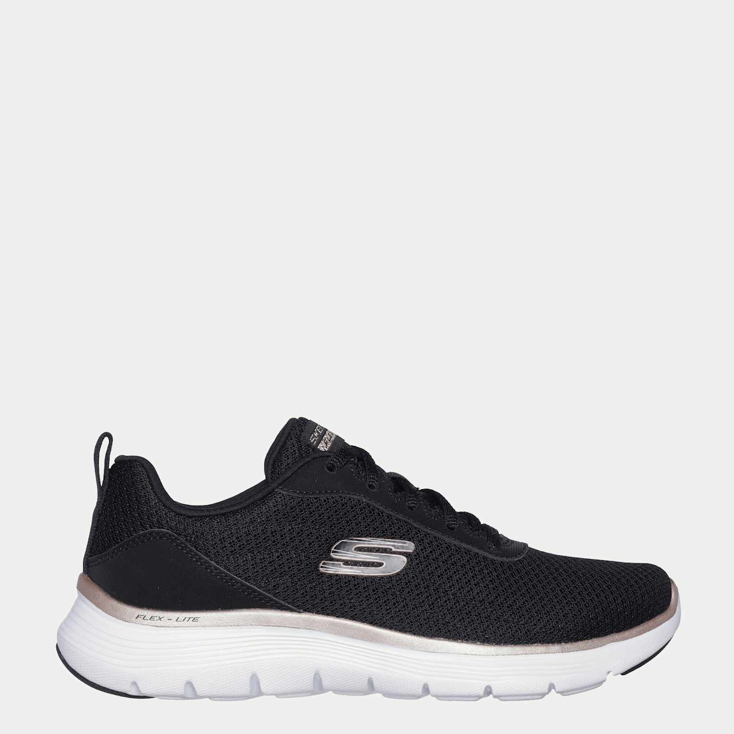 Skechers Women's Flex Appeal 5.0 Lace Up Trainers - 6 - Black Mix - Available at M&S