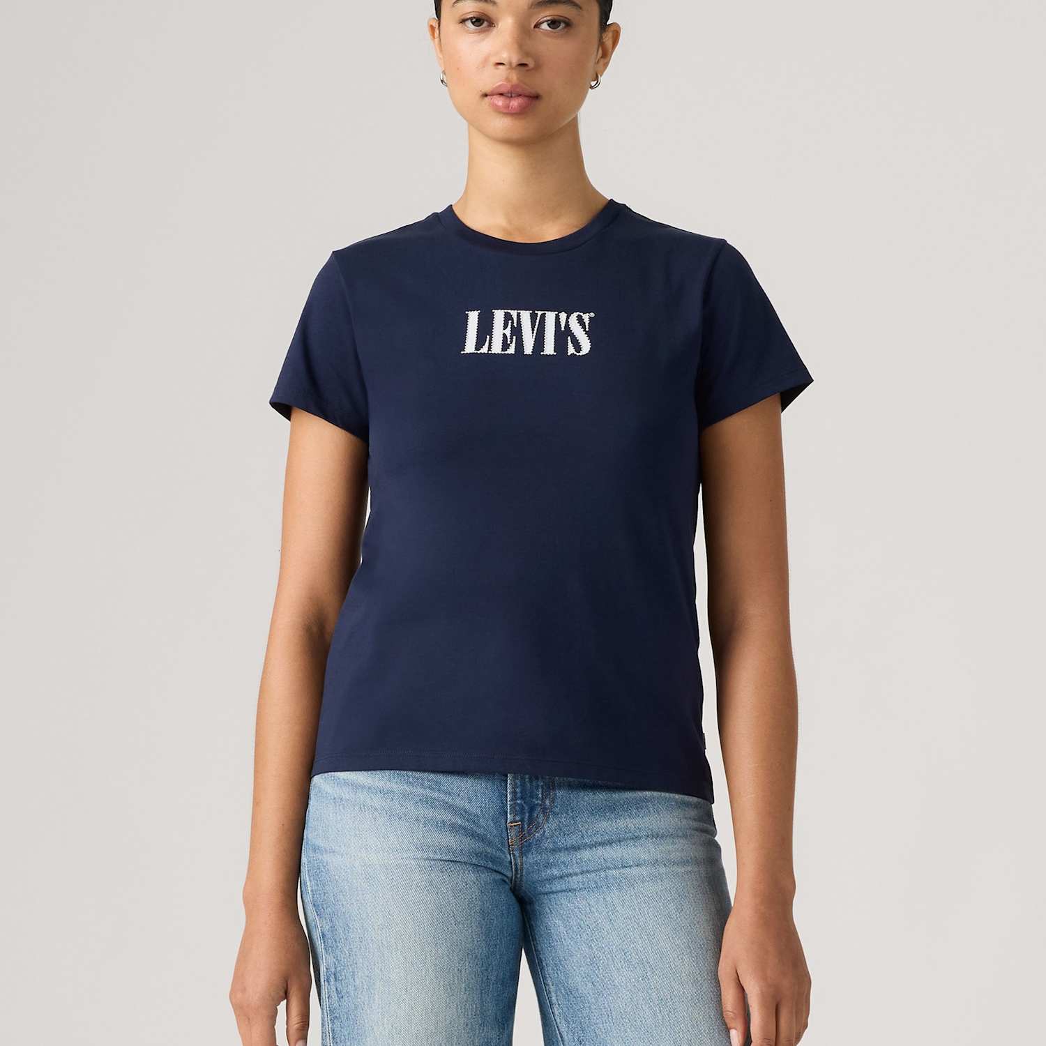 Levi's Women's Pure Cotton T-Shirt - Large - Navy - Available at M&S