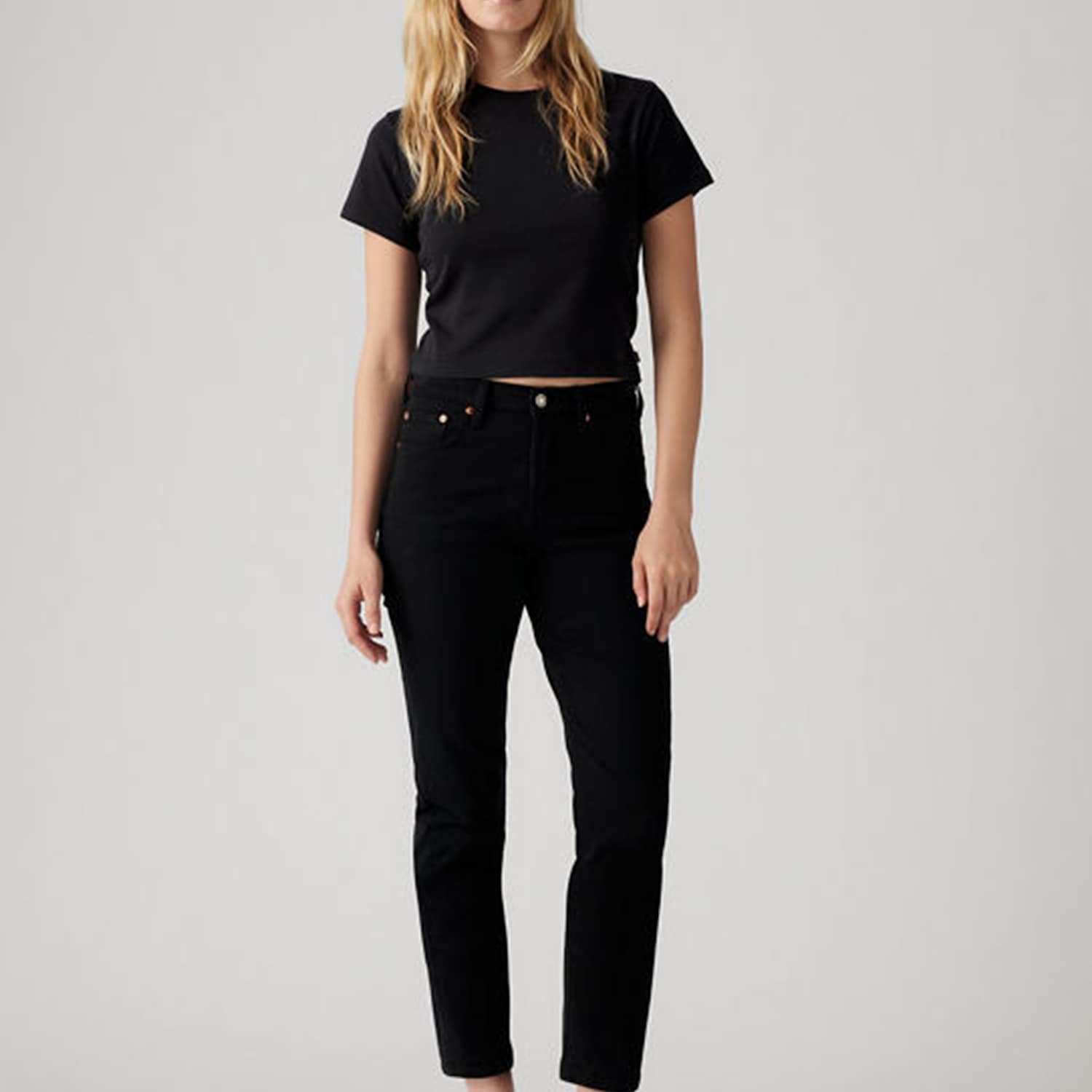 Levi's Women's 501 Straight Leg Cropped Jeans - 27/30in - Black - Available at M&S