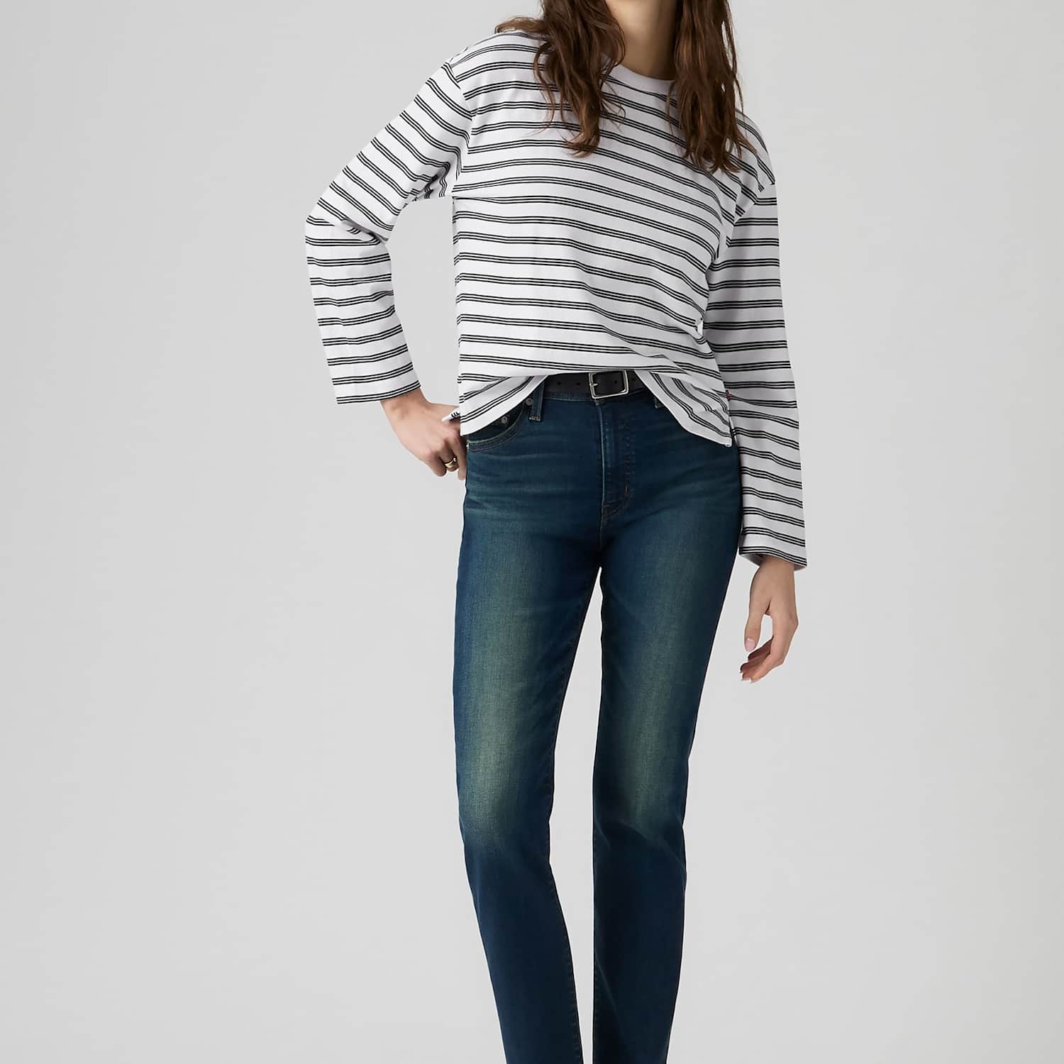 Levi's Women's 722 High Rise Slim Jeans - 31/31in - Blue Mix - Available at M&S