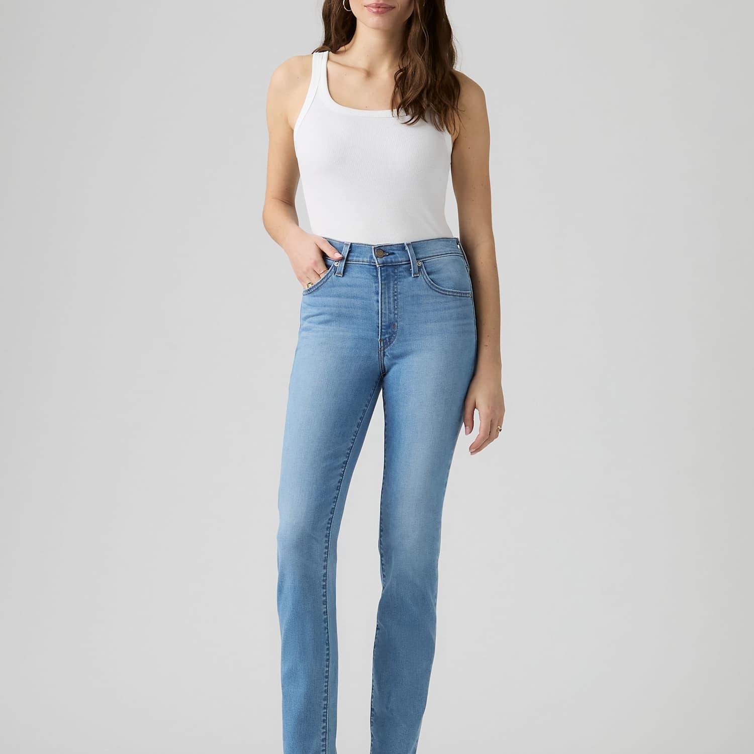Levi's Women's 722 High Rise Slim Jeans - 31/31in - Mid Blue - Available at M&S