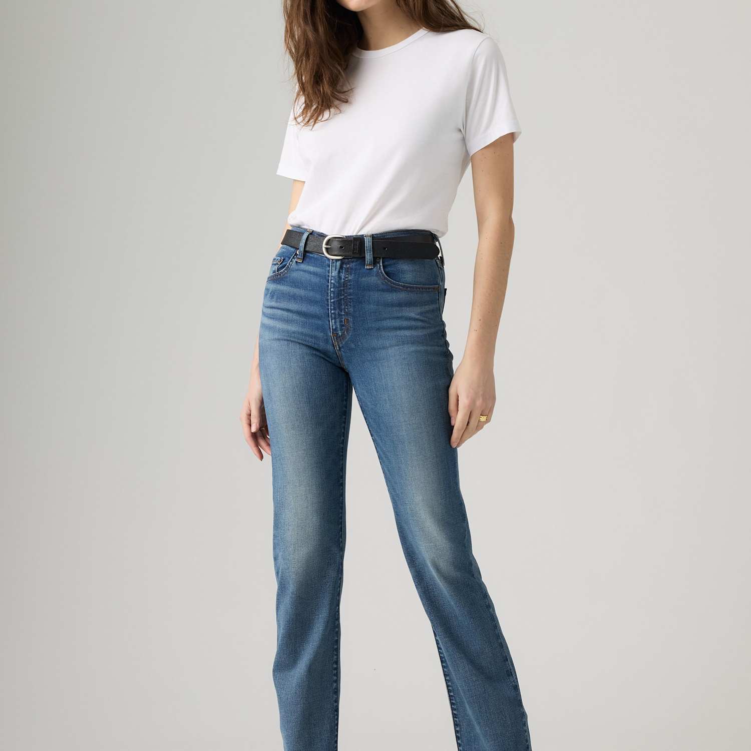 Levi's Women's 723 High Rise Straight Jeans - 31/30in - Medium Blue - Available at M&S