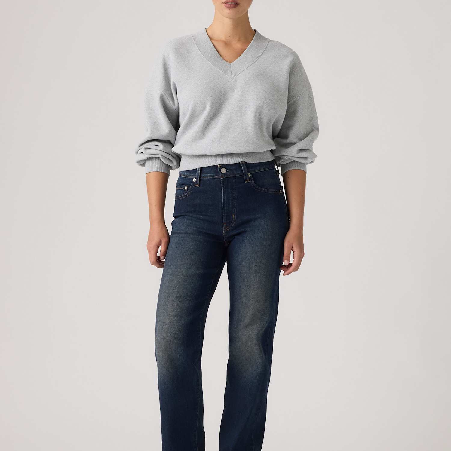 Levi's Women's 723 High Rise Straight Jeans - 31/30in - Medium Indigo - Available at M&S