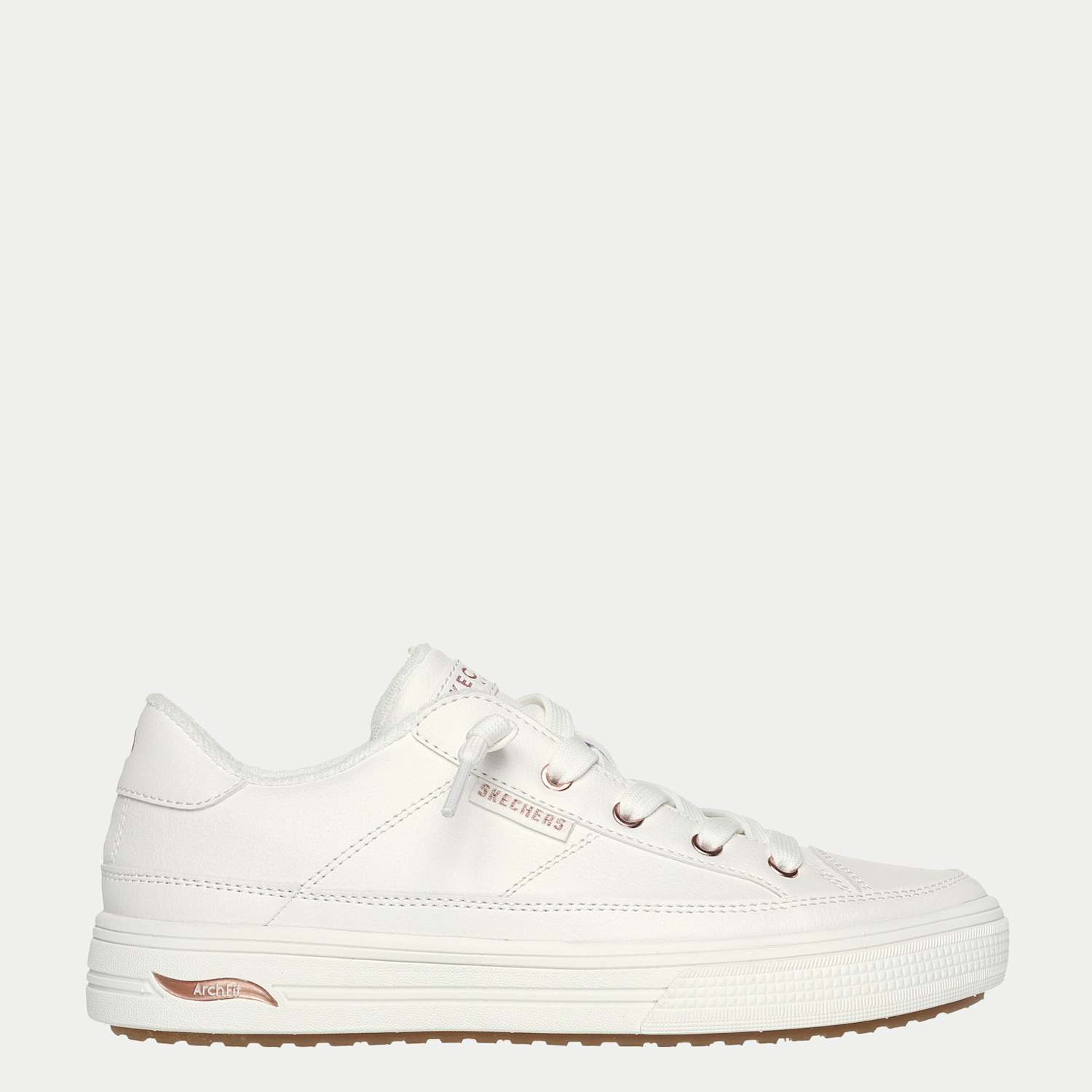 Skechers Women's Arch Fit Arcade On My Way Slip On Trainers - 8 - White - Available at M&S