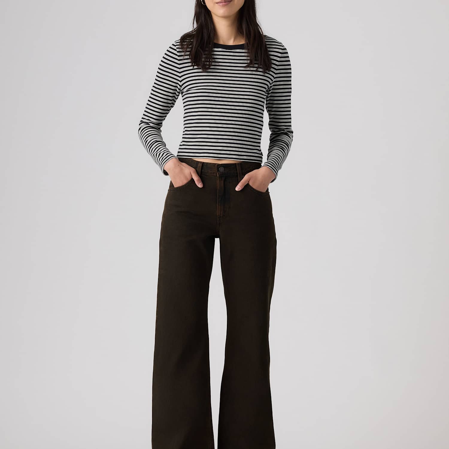 Levi's Women's Loose Boot Jeans - 26/31in - Chocolate - Available at M&S