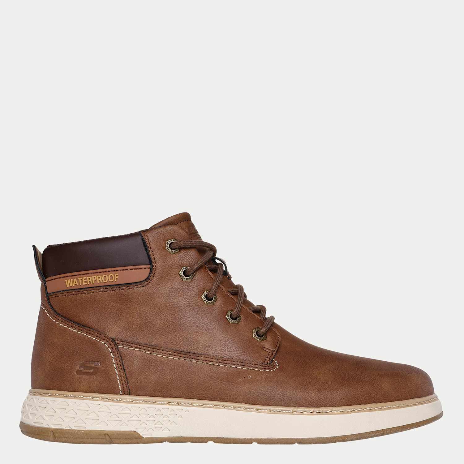 Skechers Men's Garza Duran Leather Trainers - 7 - Brown - Available at M&S