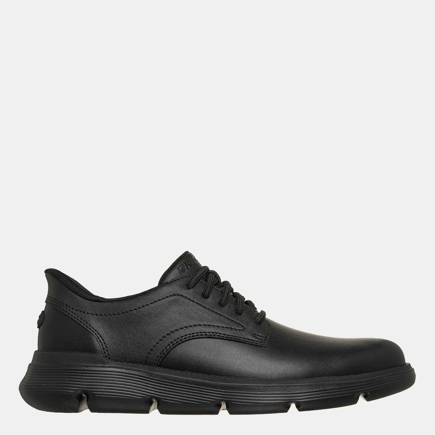 Skechers Men's Garza Duran Leather Trainers - 8 - Black - Available at M&S