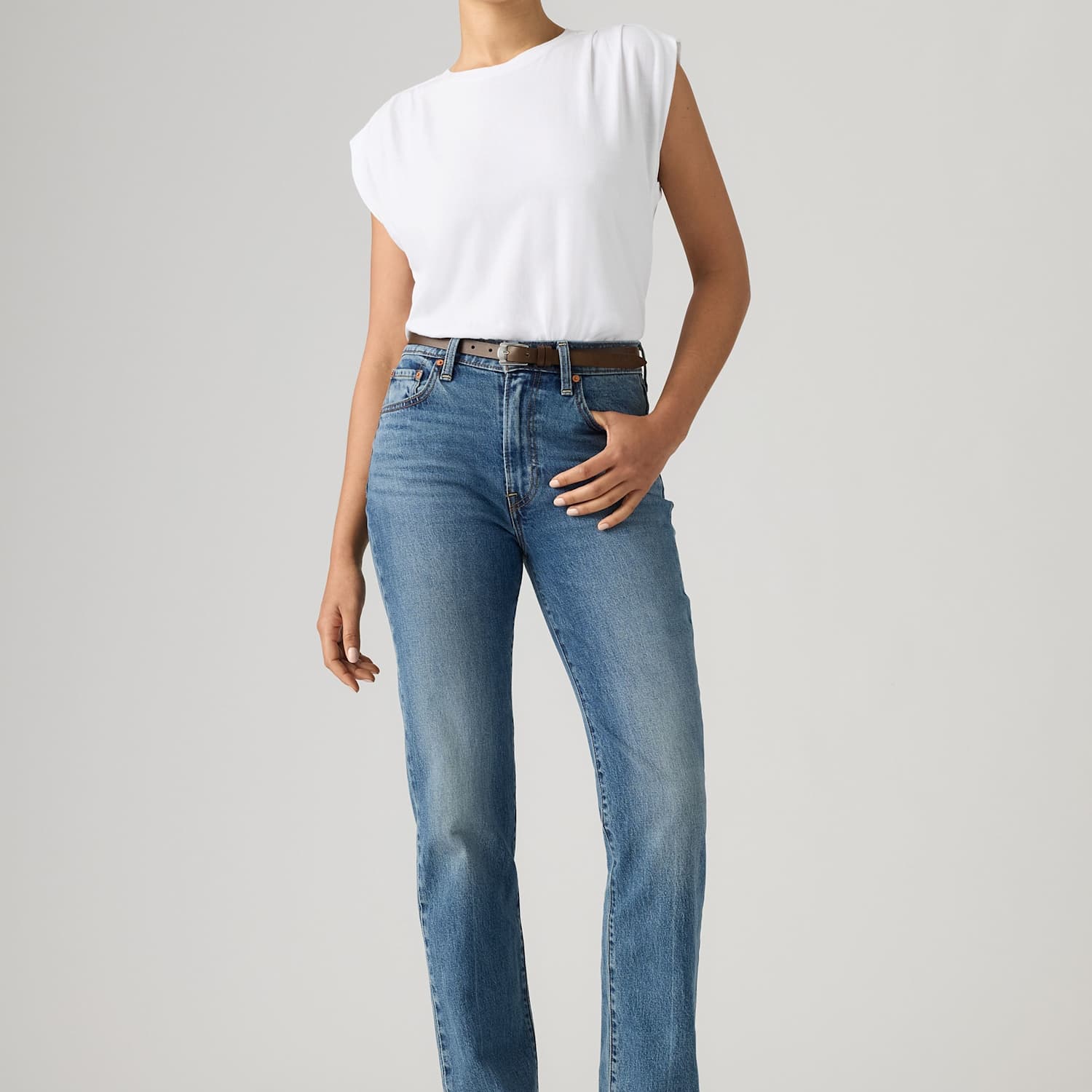 Levi's Women's Ribcage Slim Jeans - 27/31in - Light Blue - Available at M&S
