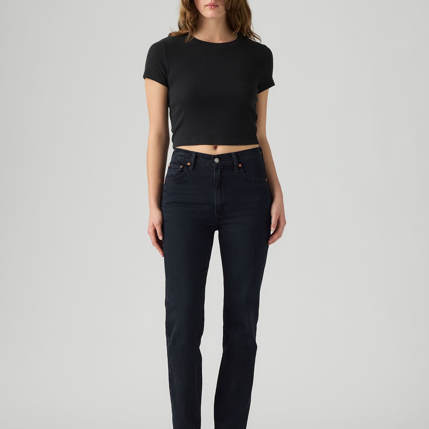 Levi's Women's Ribcage Slim Jeans - 32/31in - Black - Available at M&S