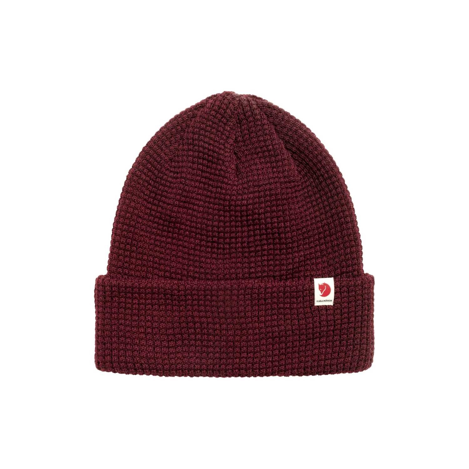 Fjallraven Women's Knitted Beanie Hat - Burgundy - Available at M&S