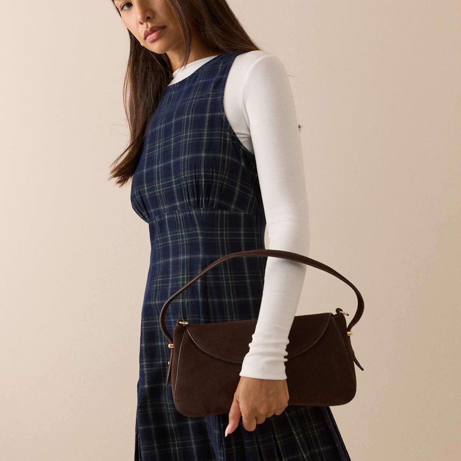Nobody's Child Women's Pure Cotton Checked Mini Pinafore Dress - 8 - Multi - Available at M&S