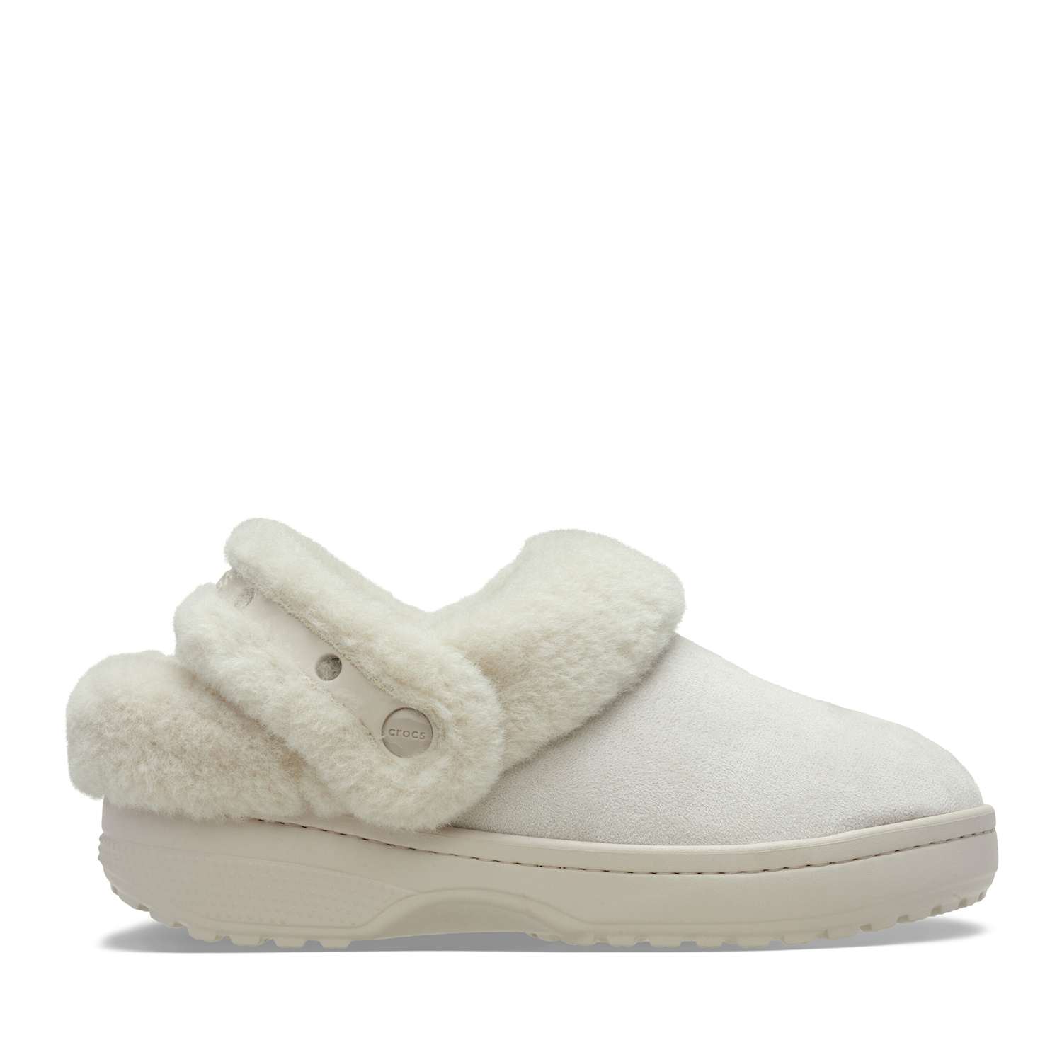 Crocs Women's CI Unfurgtble Faux Fur Lined Clogs - 7 - Cream - Available at M&S