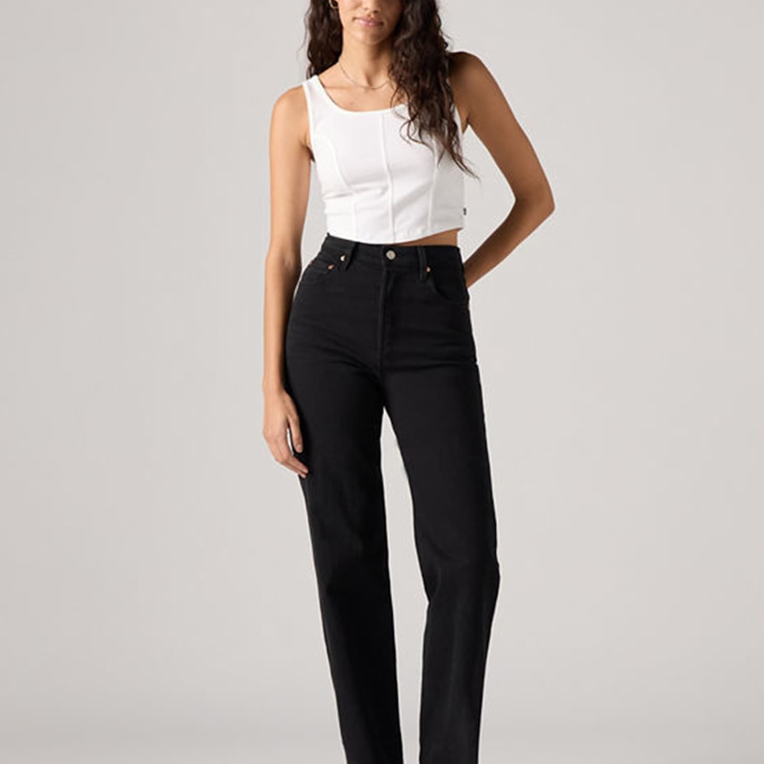 Levi's Women's Ribcage Full Length Jeans - 29/30in - Black - Available at M&S