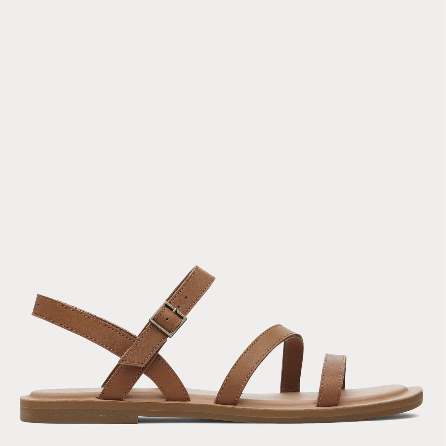 Toms Women's Leather Strappy Flat Sandals - 8 - Tan - Available at M&S