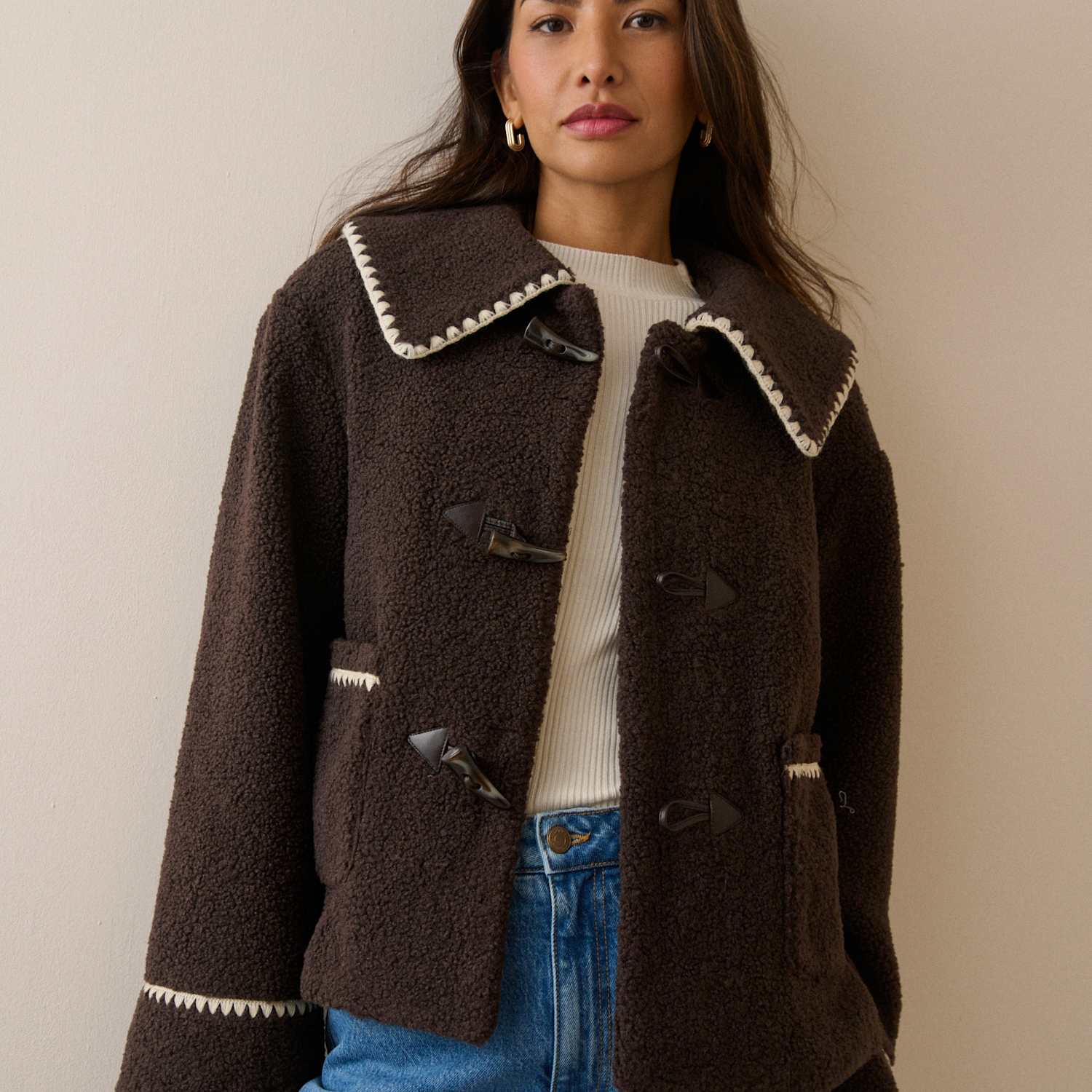 Nobody's Child Women's Borg Jacket - Extra Large - Chocolate - Available at M&S