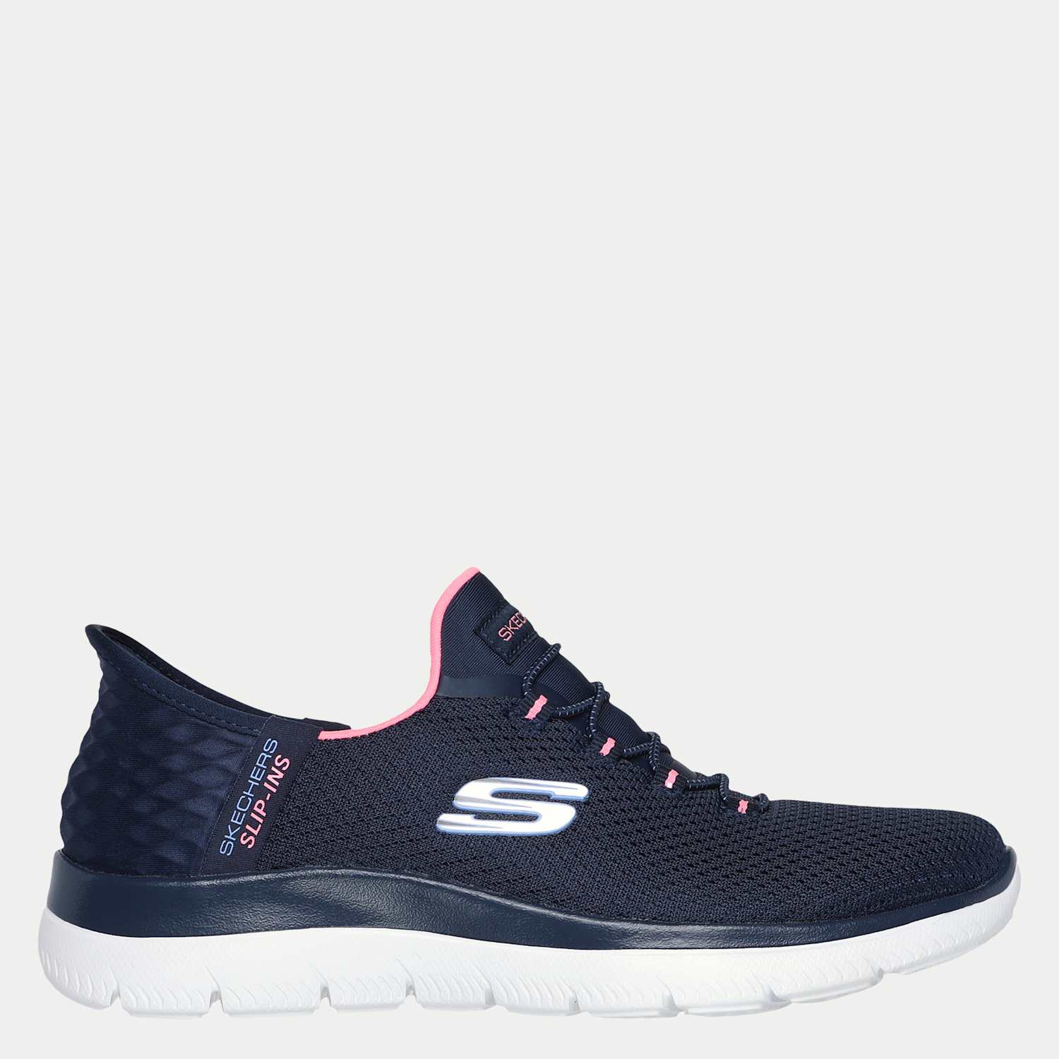 Skechers Women's Summits Diamond Dream Slip-In Trainers - 8 - Navy Mix - Available at M&S
