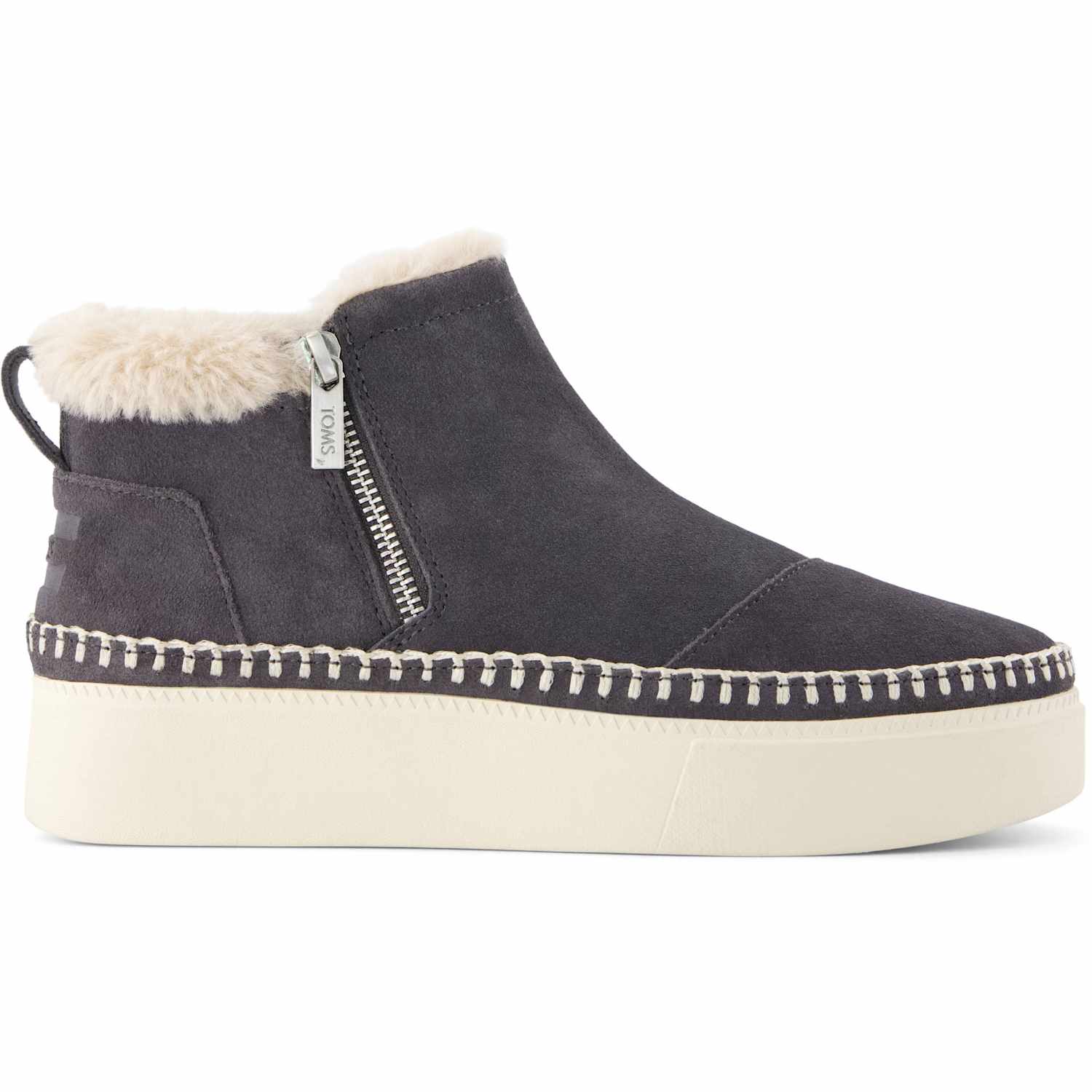 Toms Women's Suede Platform High Top Trainers - 6 - Dark Grey - Available at M&S