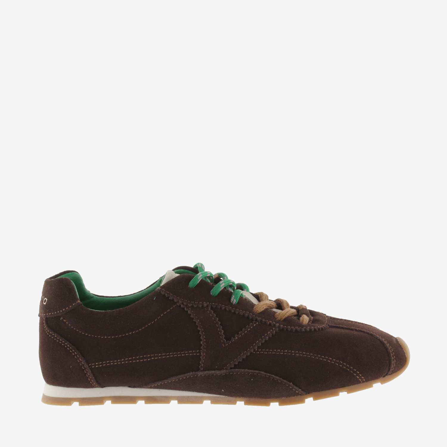 Victoria Women's Suede Side Detail Trainers - 7 - Brown - Available at M&S