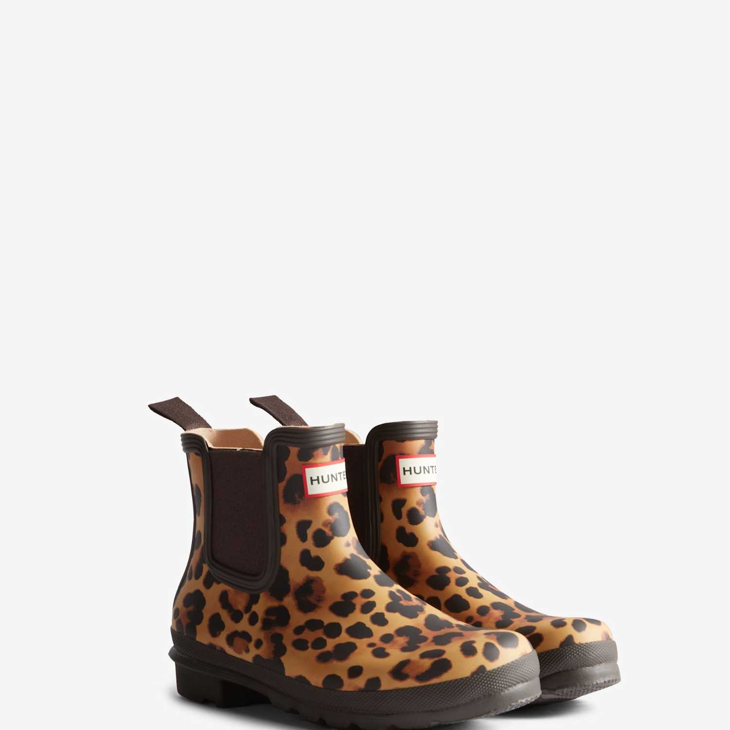Hunter Women's Leopard Print Chelsea Boot - 8 - Brown Mix - Available at M&S