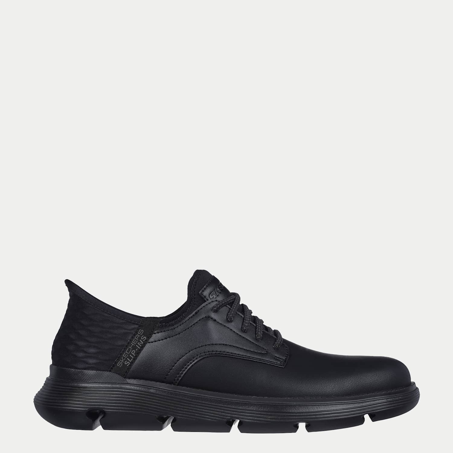 Skechers Men's Wide Fit Garza Gervin Leather Slip-ins Wide Fit Shoes - 11 - Black - Available at M&S