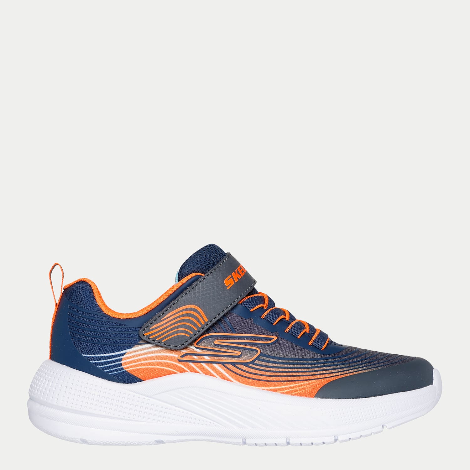 Skechers Boys Microspec Advance Riptape Trainers - 13½ - Navy Mix - Available at M&S