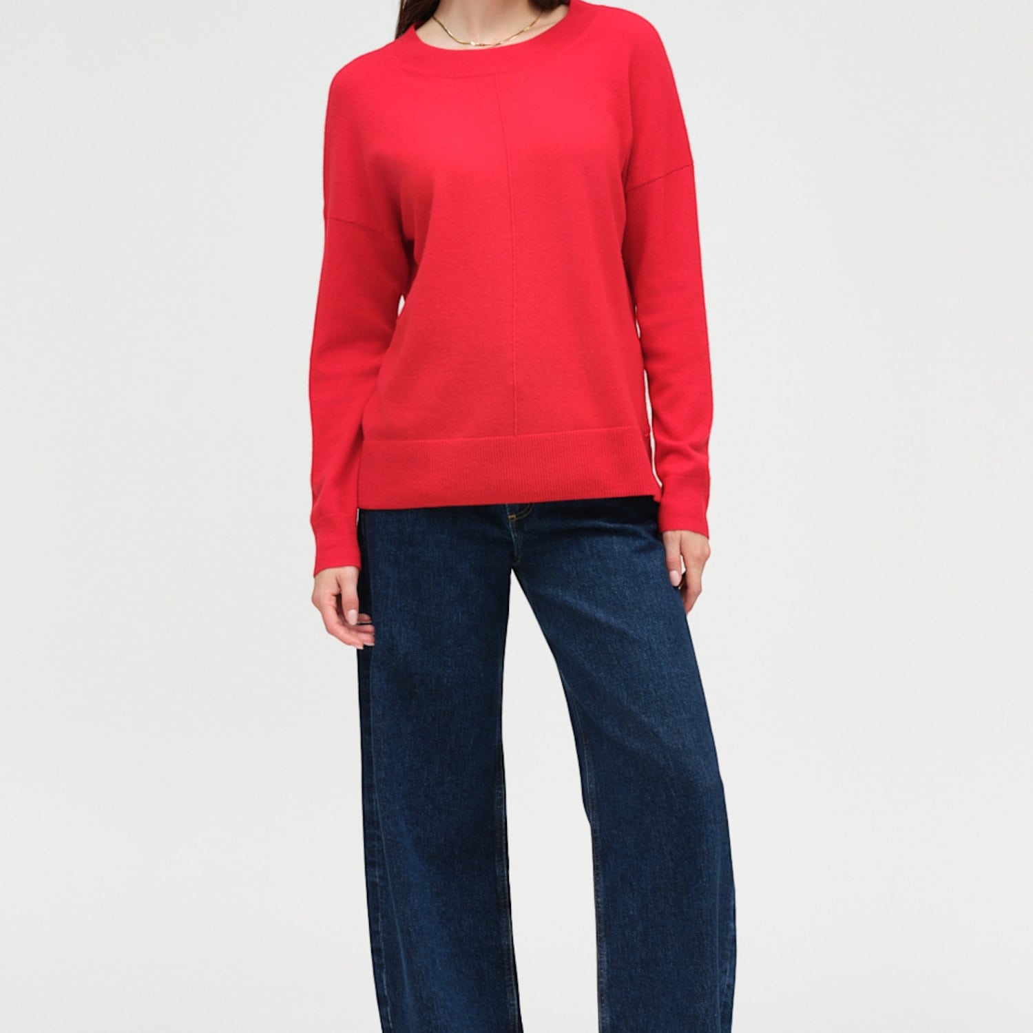 Chinti & Parker Women's Slouchy Crew Neck Jumper with Wool - XX Large - Red - Available at M&S