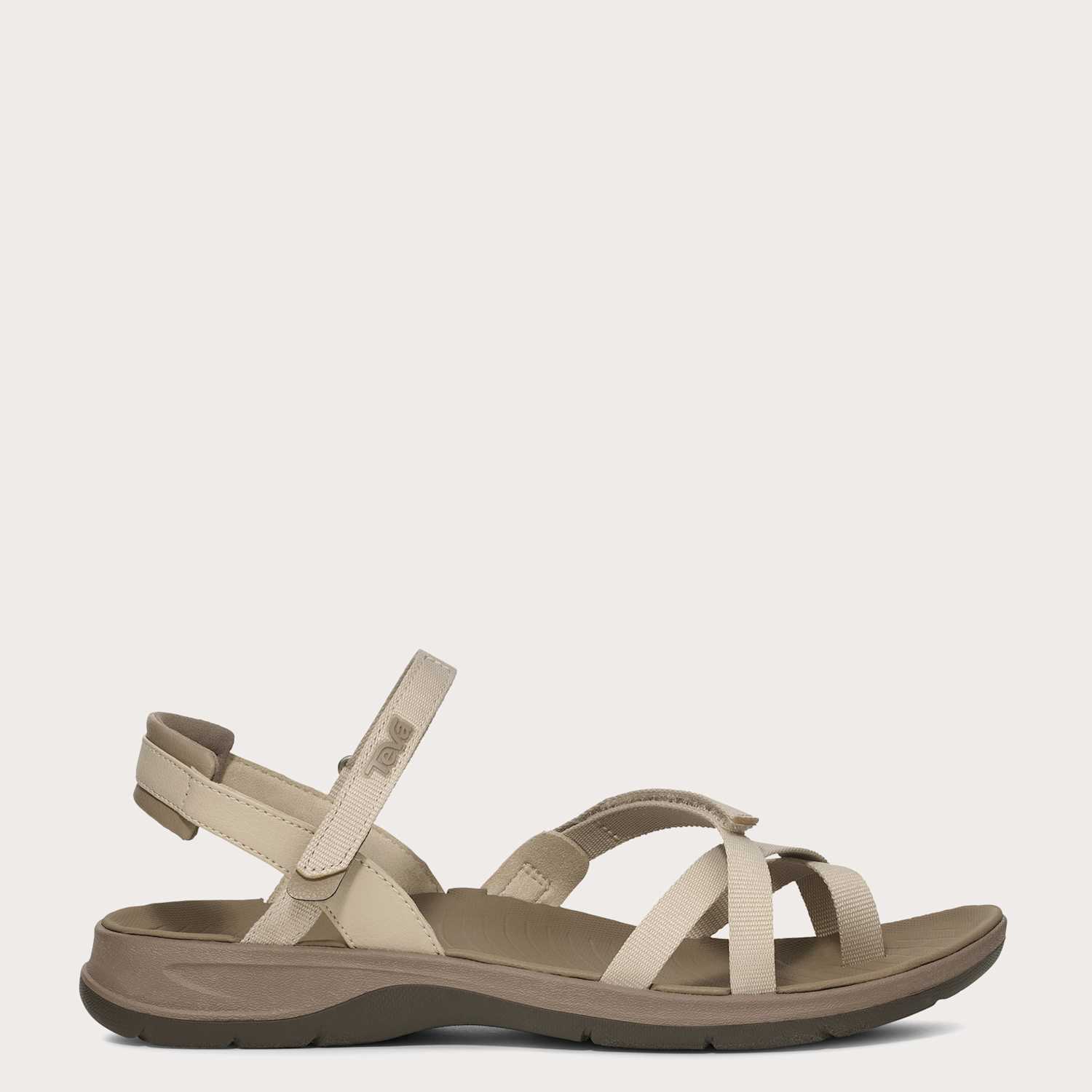 Teva Women's Ankle Strap Flat Sandals - 4 - Soft White - Available at M&S