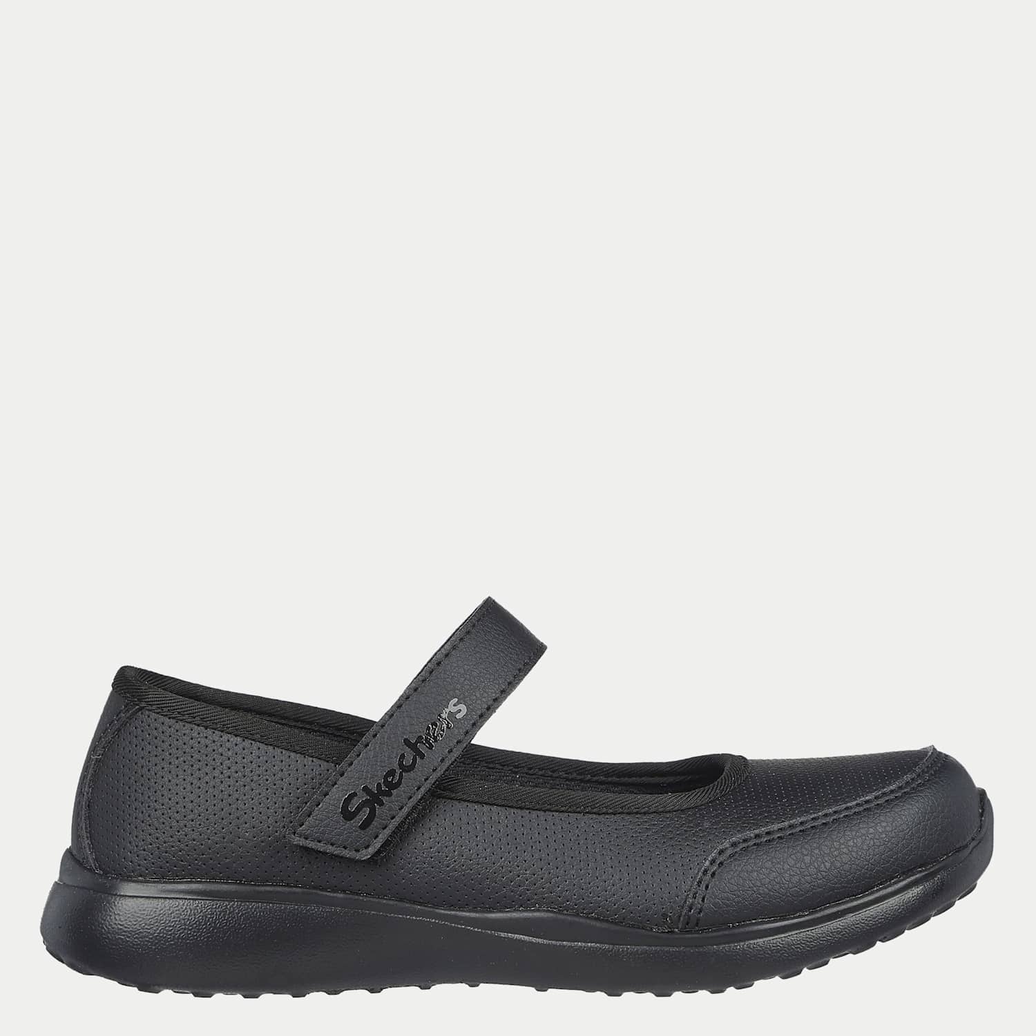 Skechers Girls Microstrides Recess Rules School Shoes (9 ½ Small-4 Large) - 11½ - Black - Available at M&S