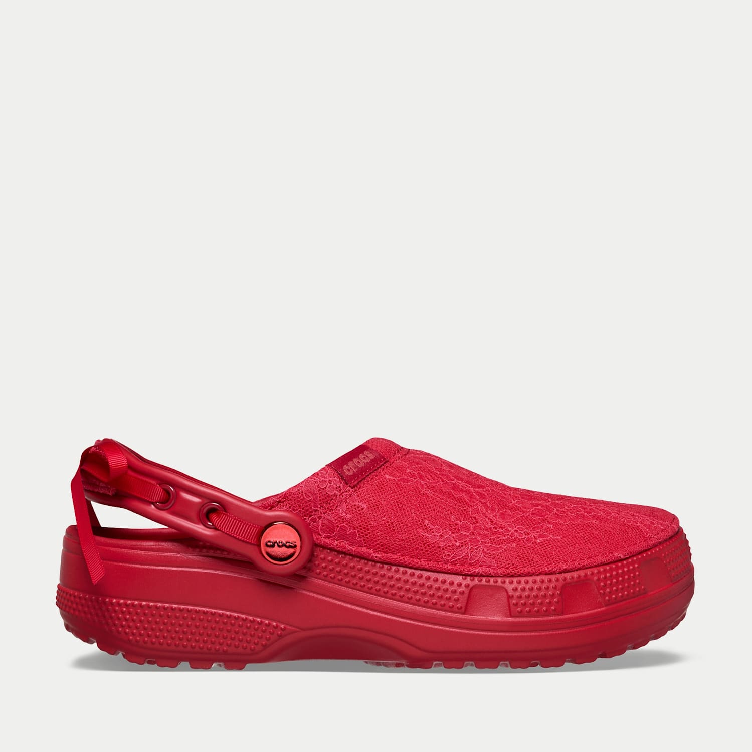Crocs Women's Lace Detail Slip On Clogs - 9 - Red - Available at M&S