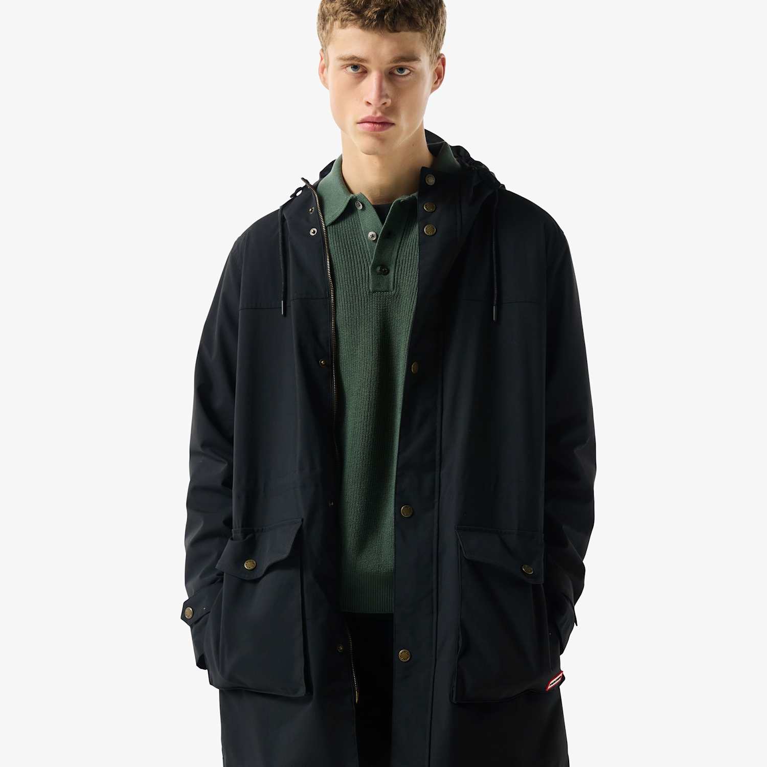 Hunter Men's Lightweight Waterproof Parka Jacket - M - Black - Available at M&S