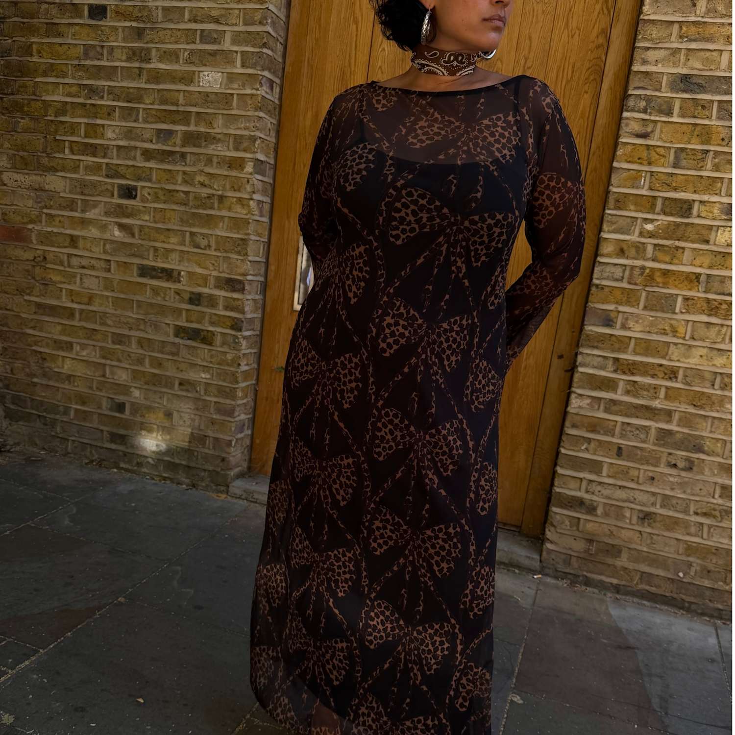 Never Fully Dressed Women's Floral Mesh Crew Neck Maxi Dress - 12 - Black Mix - Available at M&S