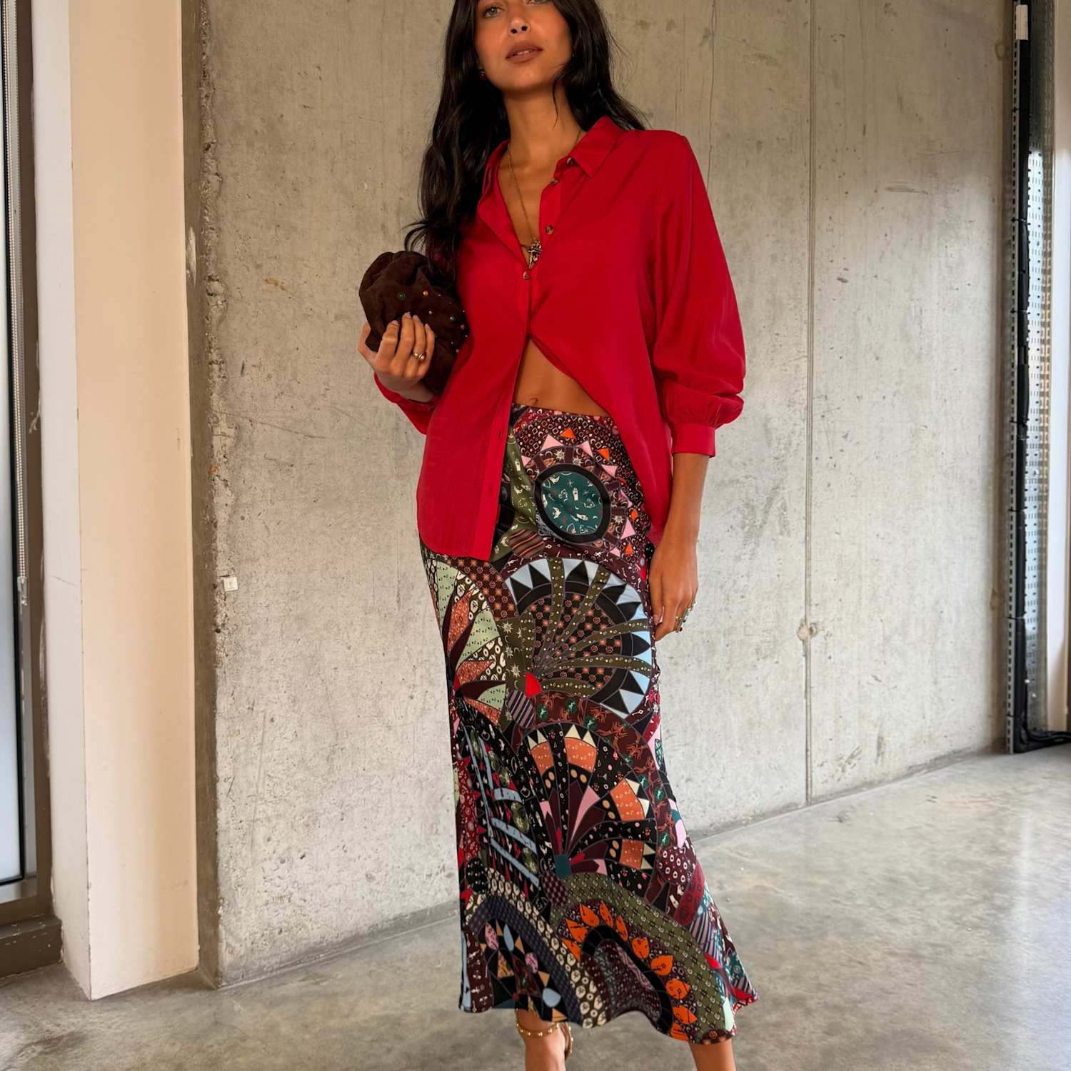 Never Fully Dressed Women's Printed Maxi Slip Skirt - 8 - Black Mix - Available at M&S