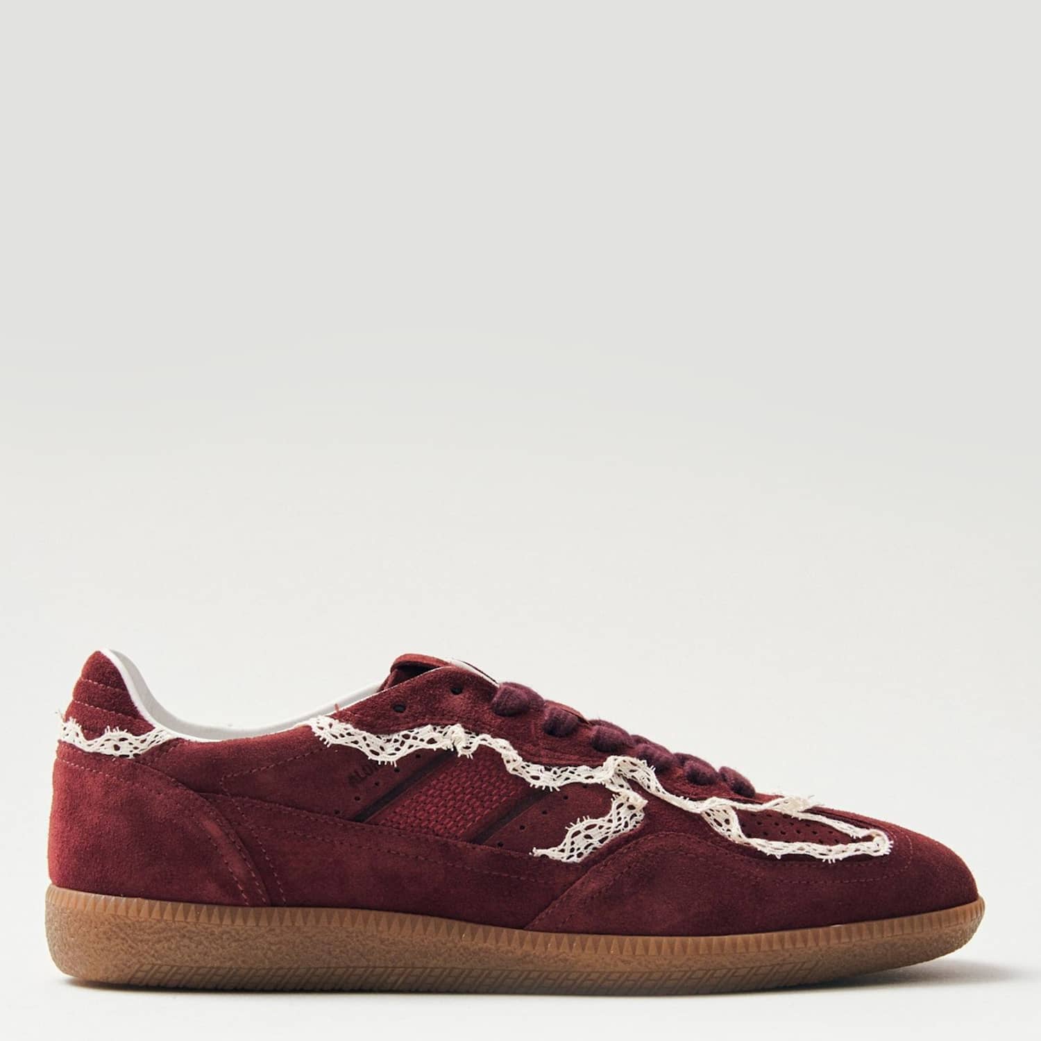 Alohas Women's Tb.490 Suede Lace Up Trainers - 4 - Burgundy - Available at M&S